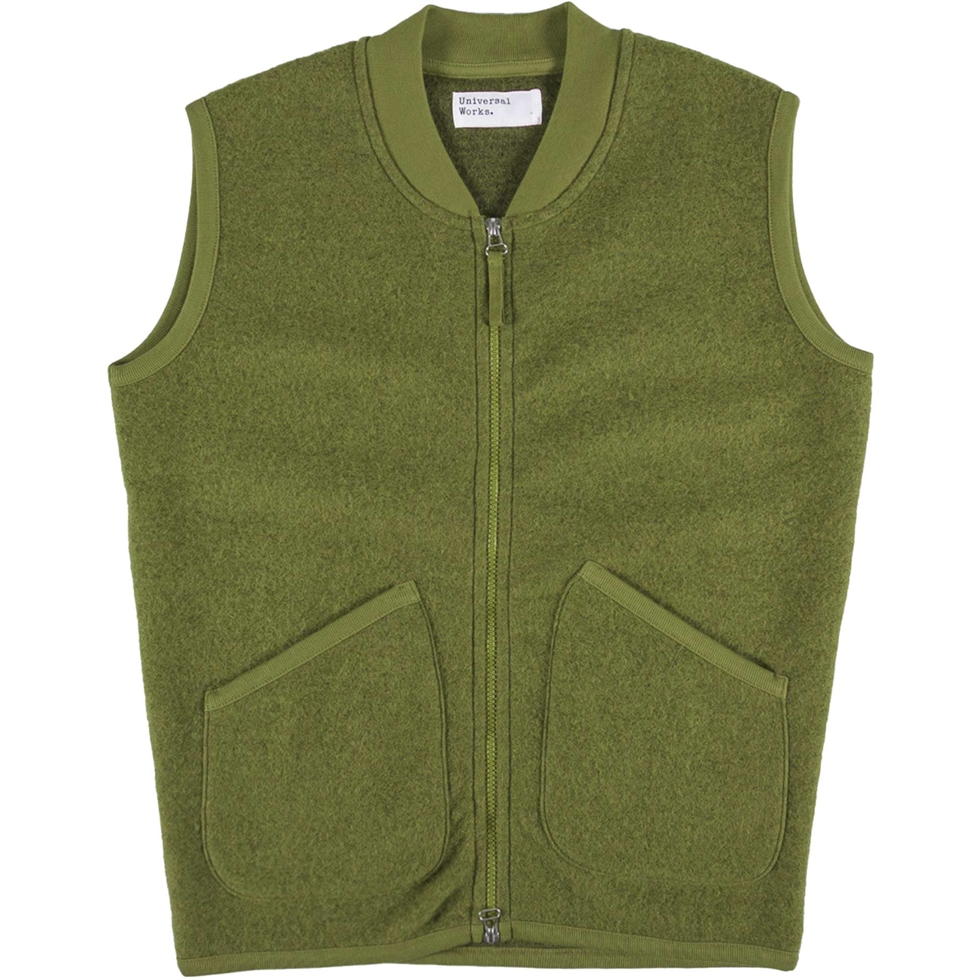 Universal Works Zip Waistcoat - Lovat – Stuarts London