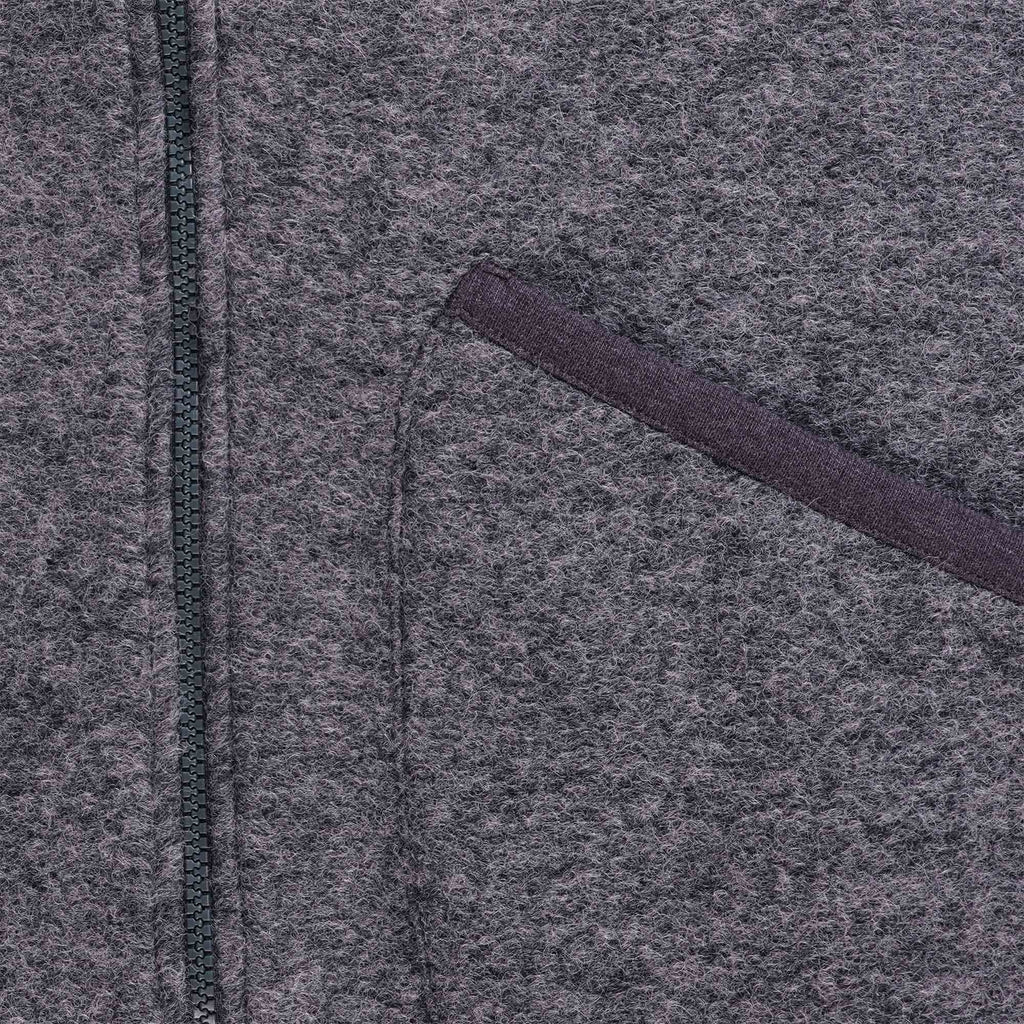 Universal Works Wool Fleece Zip Bomber Jacket - Grey