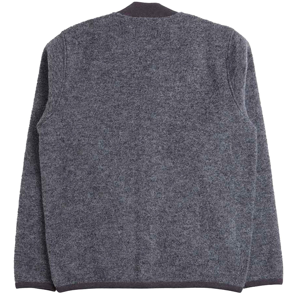 Universal Works Wool Fleece Zip Bomber Jacket - Grey