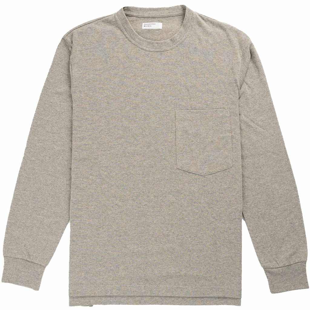 Universal Works Long Sleeve Pocket T-Shirt - Sand