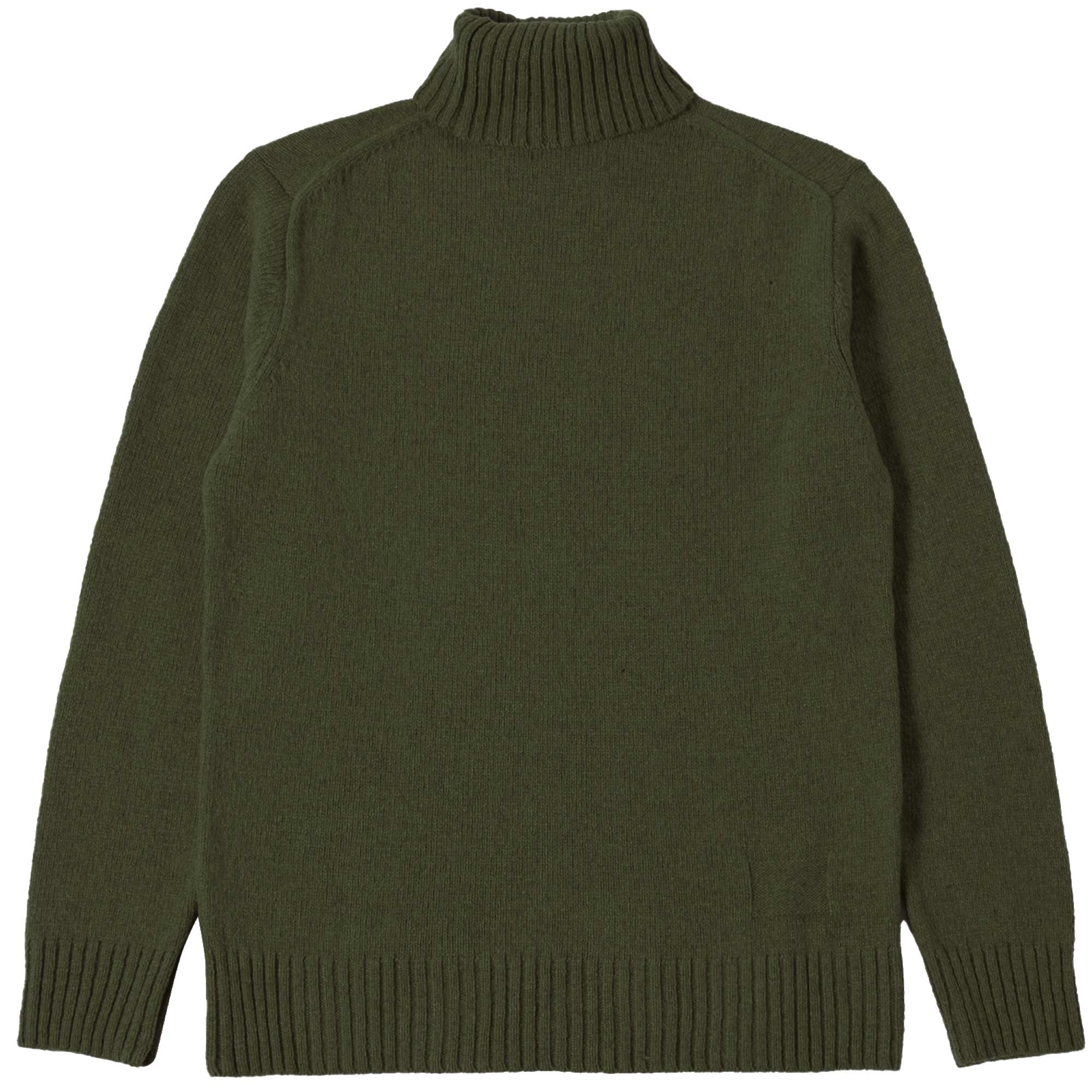 Universal Works Eco Wool Roll Neck Knit - Olive