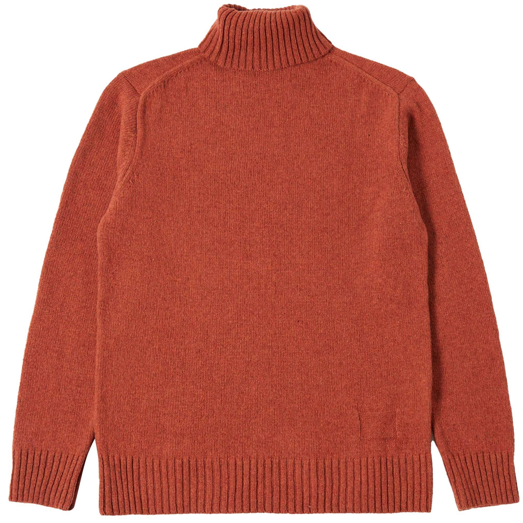 Universal Works Eco Wool Roll Neck Knit - Rust