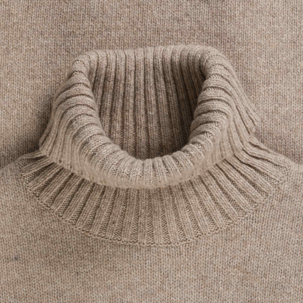 Universal Works Eco Wool Roll Neck Knit - Oatmeal
