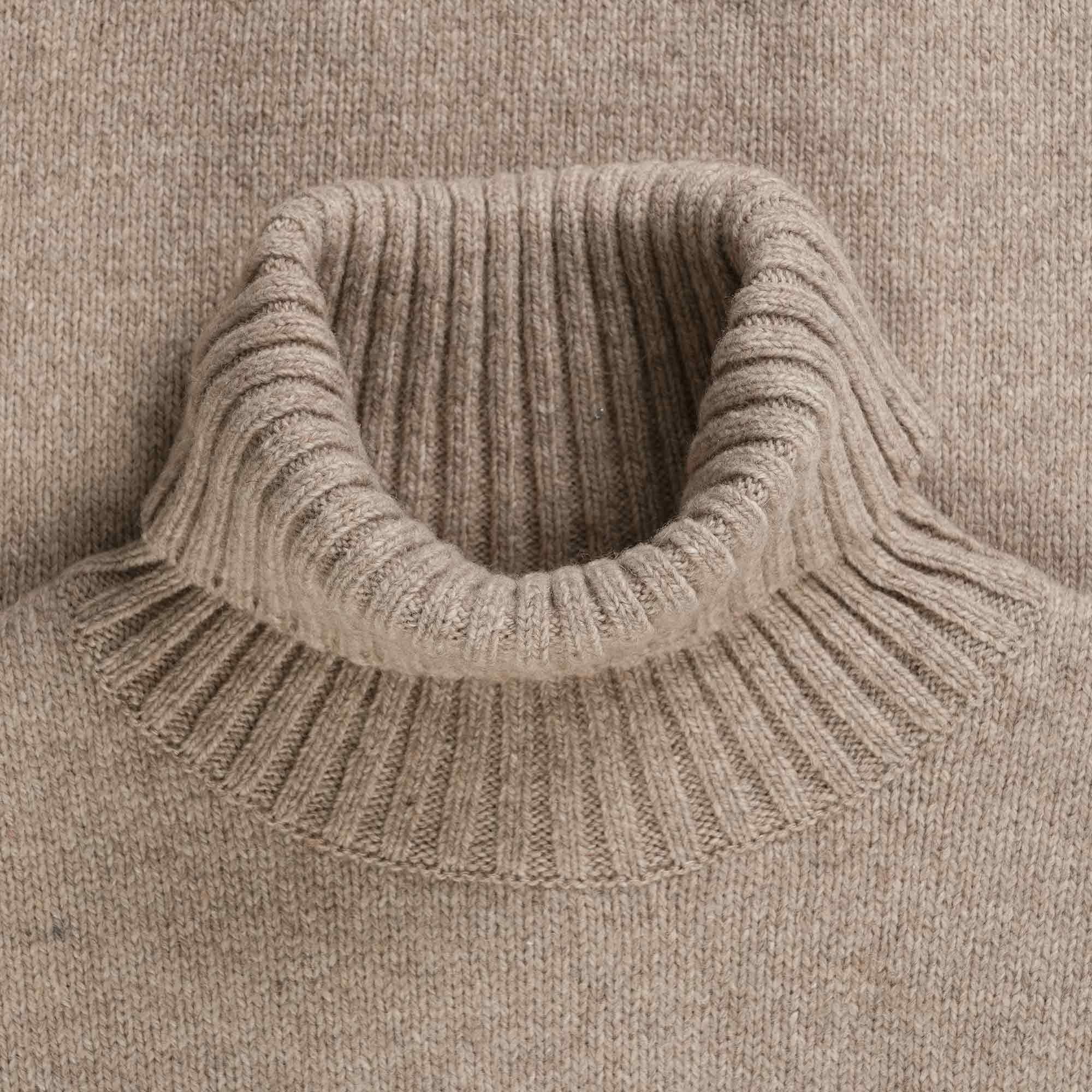 Universal Works Eco Wool Roll Neck Knit - Oatmeal