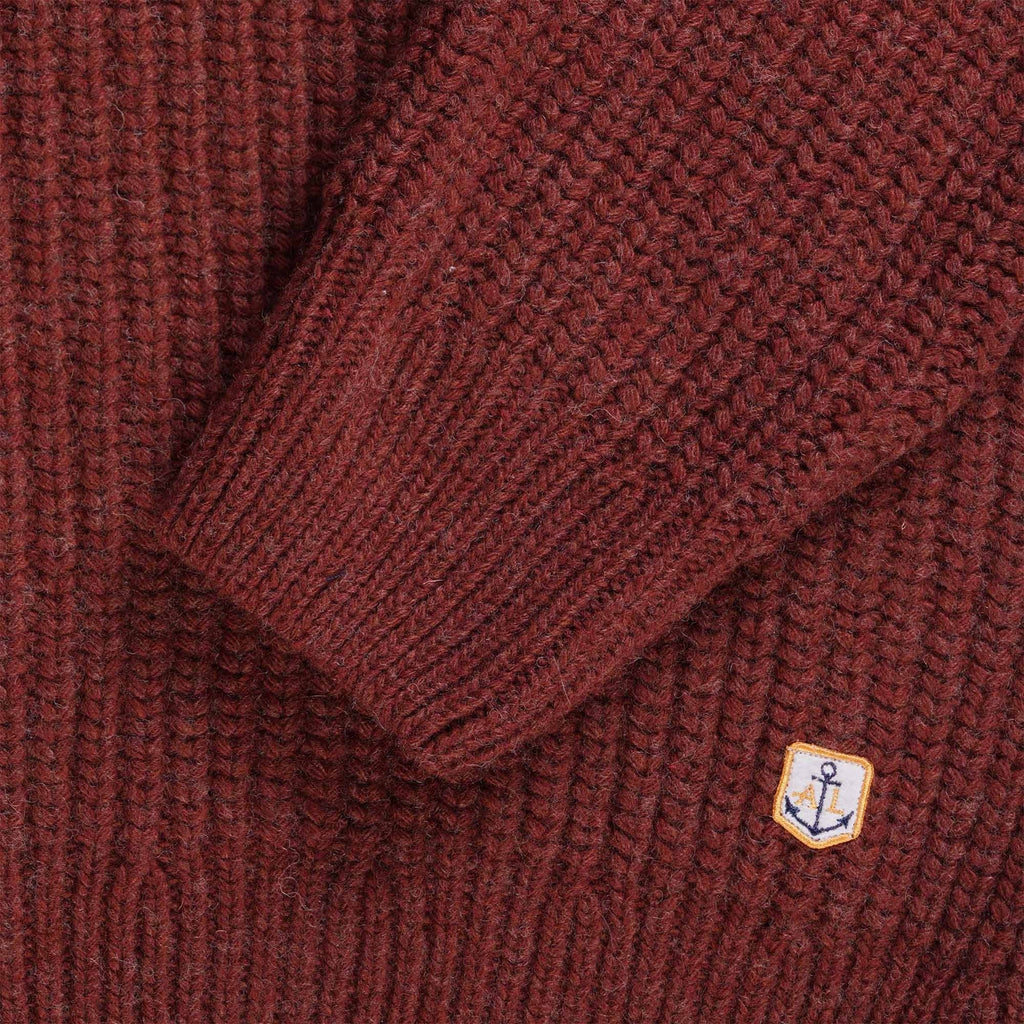 Armor Lux Zip Neck Jumper - Deep Paprika