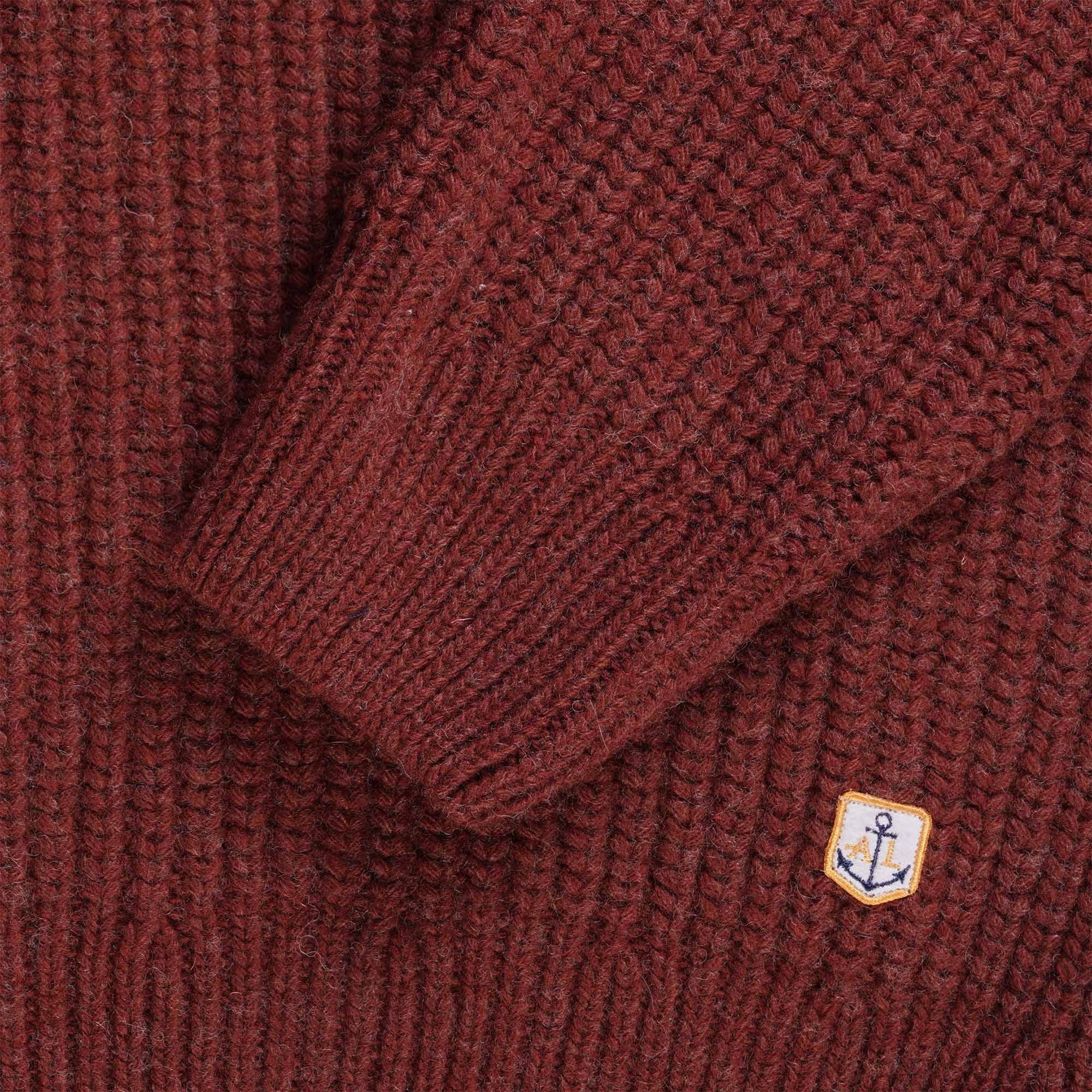 Armor Lux Zip Neck Jumper - Deep Paprika