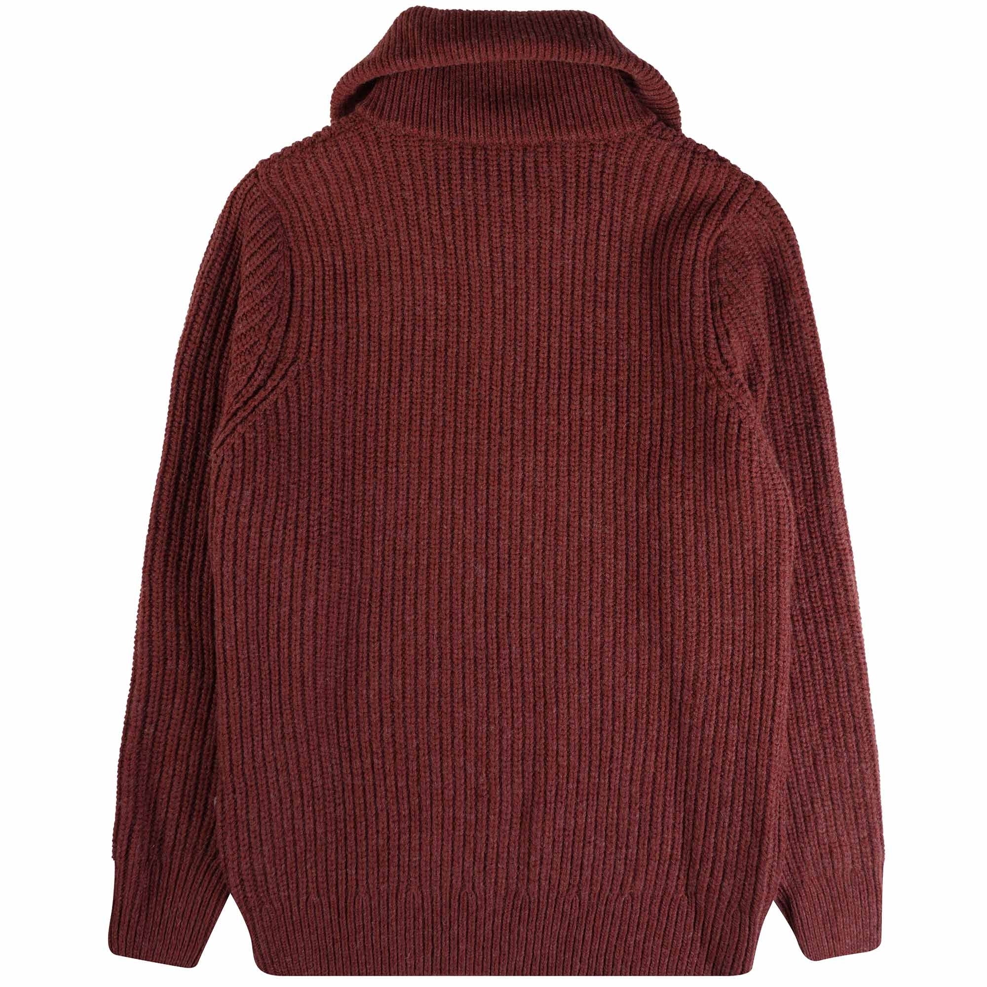 Armor Lux Zip Neck Jumper - Deep Paprika