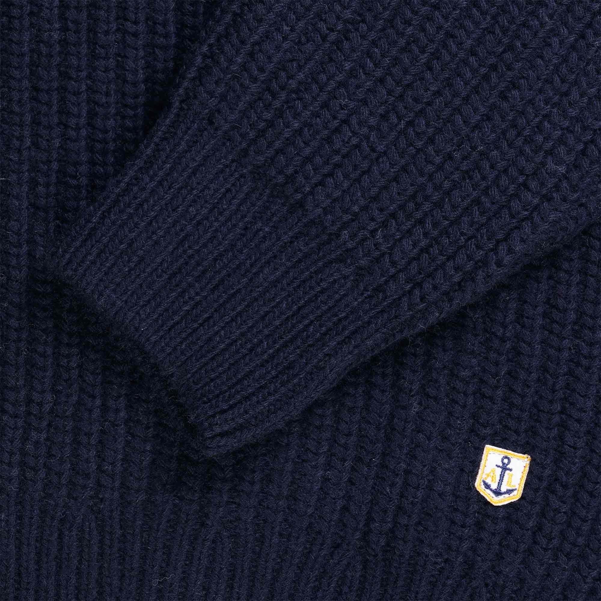 Armor Lux Zip Neck Jumper - Navy