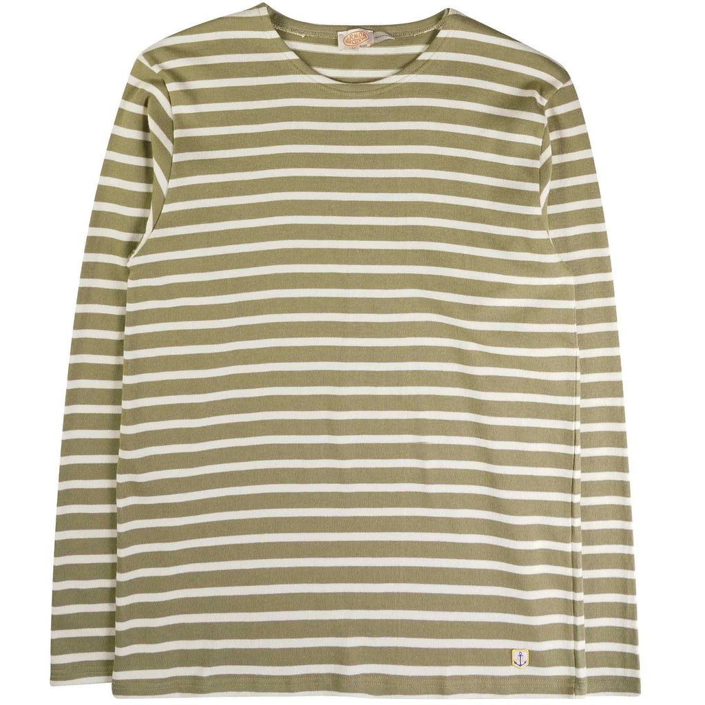 Armor Lux Breton Striped T-Shirt - Oliva