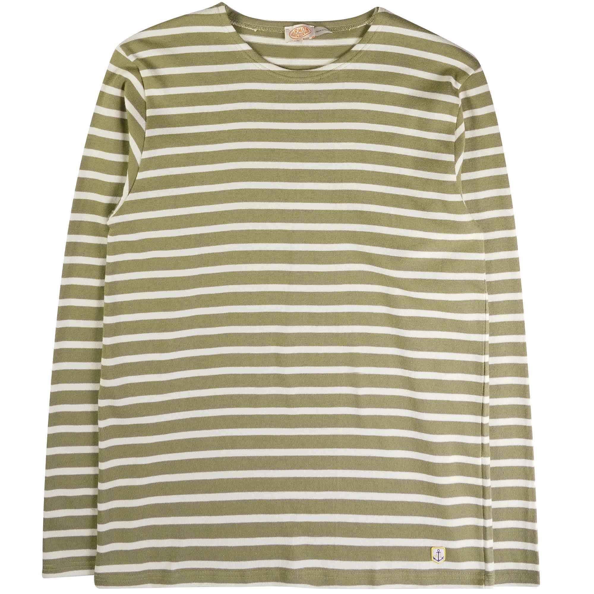 Armor Lux Breton Striped T-Shirt - Oliva