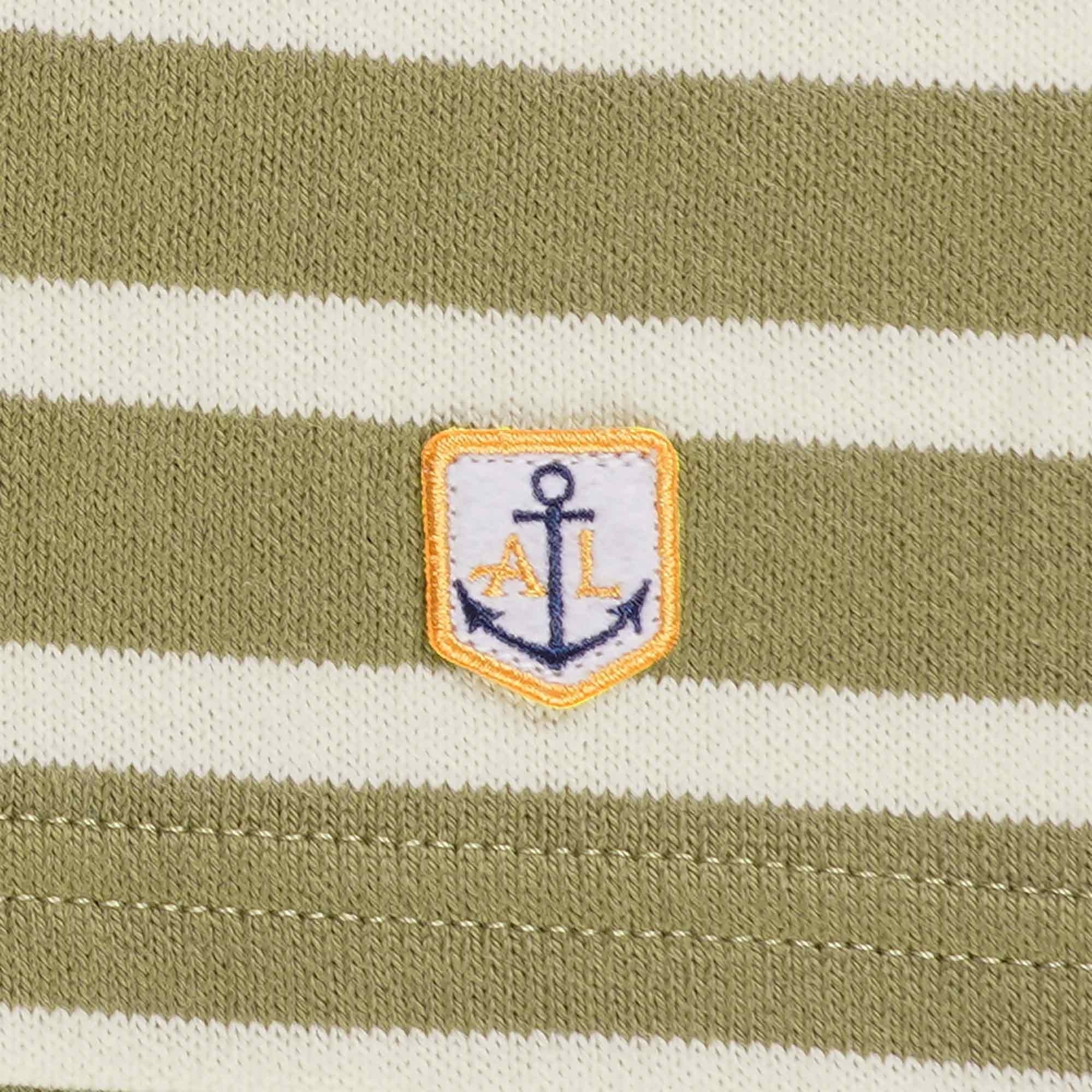 Armor Lux Breton Striped T-Shirt - Oliva