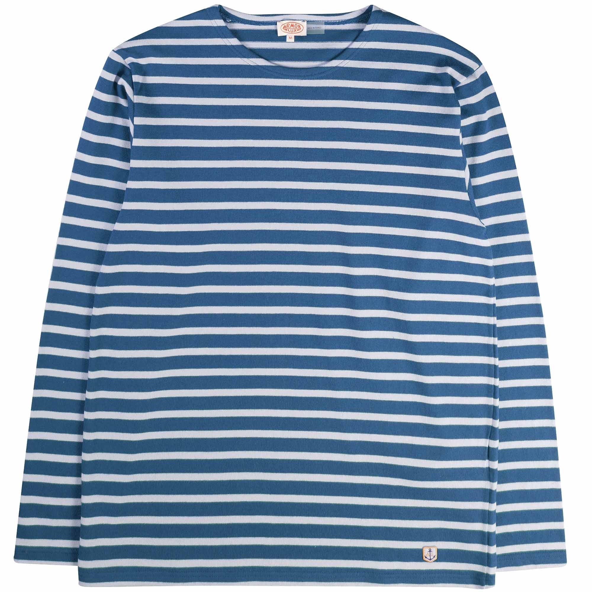 Armor Lux Breton Striped T-Shirt - Blue and Natural