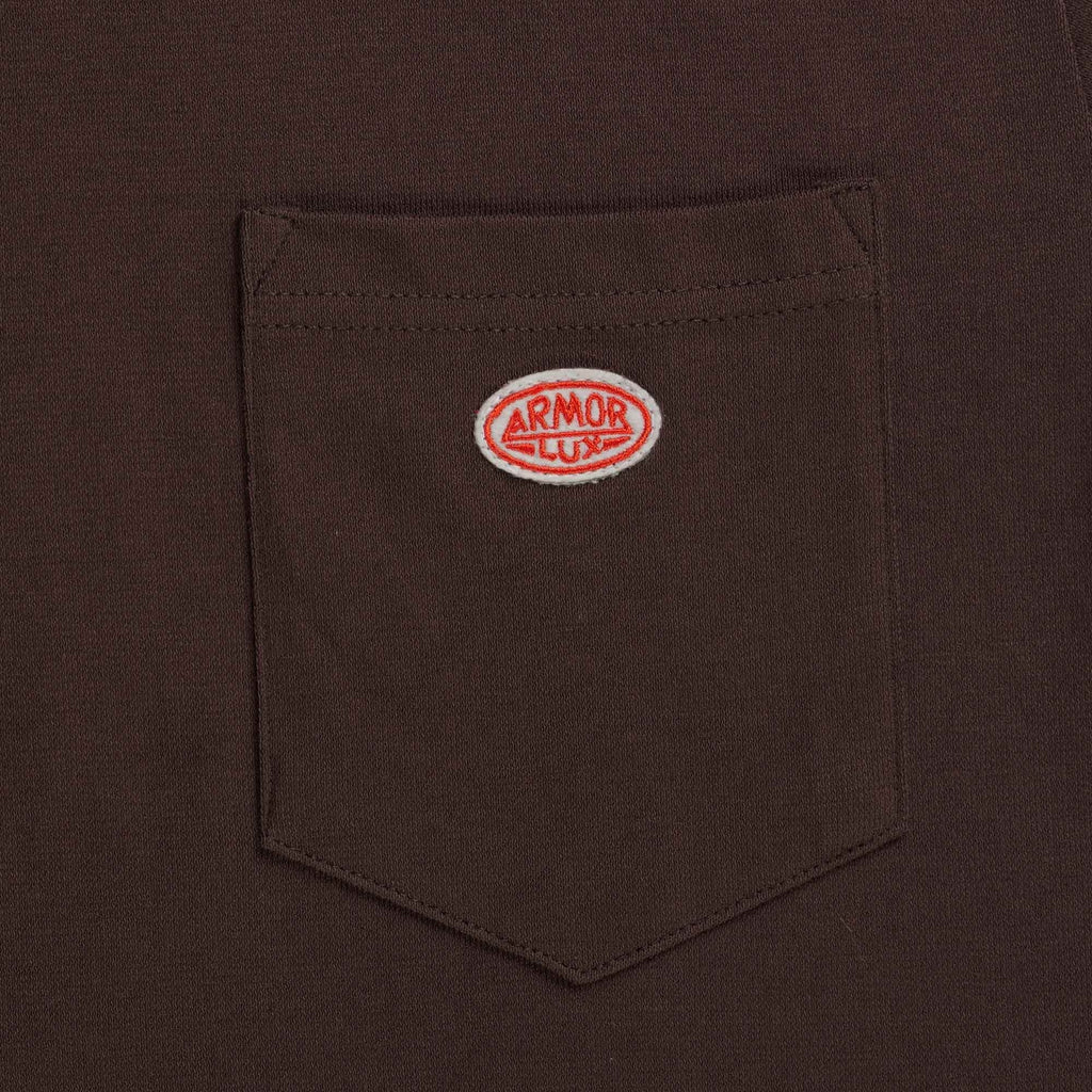 Armor Lux Logo Pocket T-Shirt - Acajou