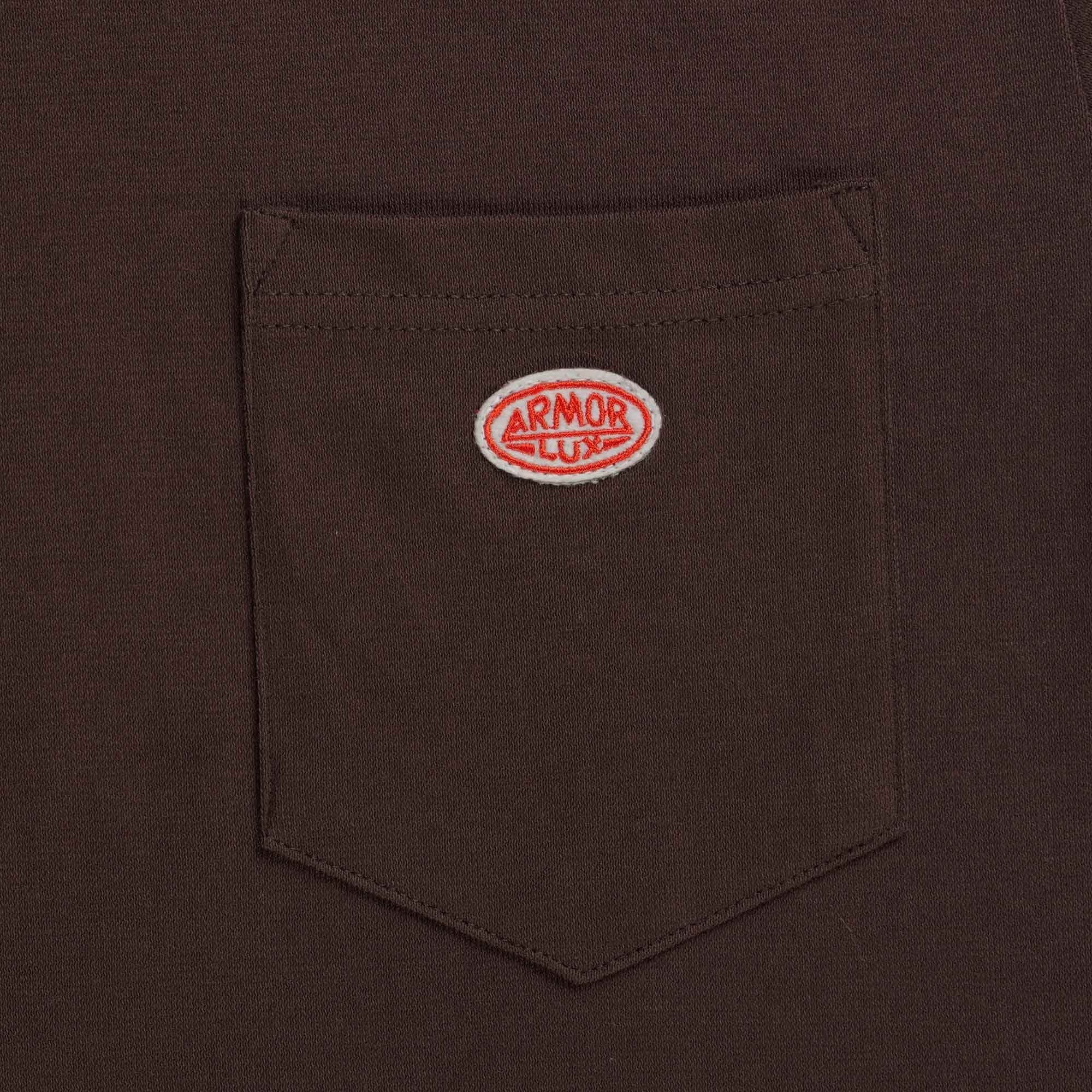 Armor Lux Logo Pocket T-Shirt - Acajou