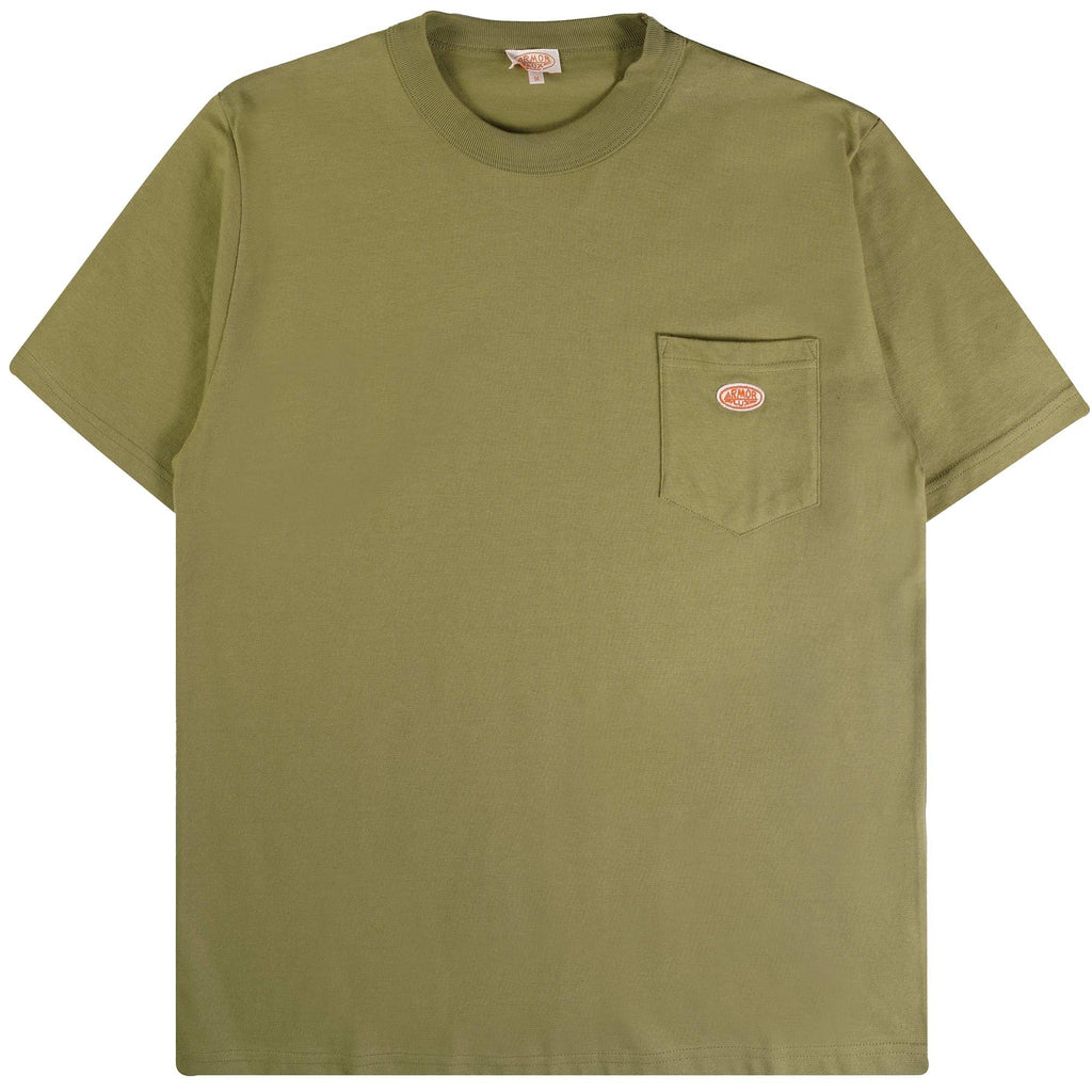 Armor Lux Logo Pocket T-Shirt - Oliva
