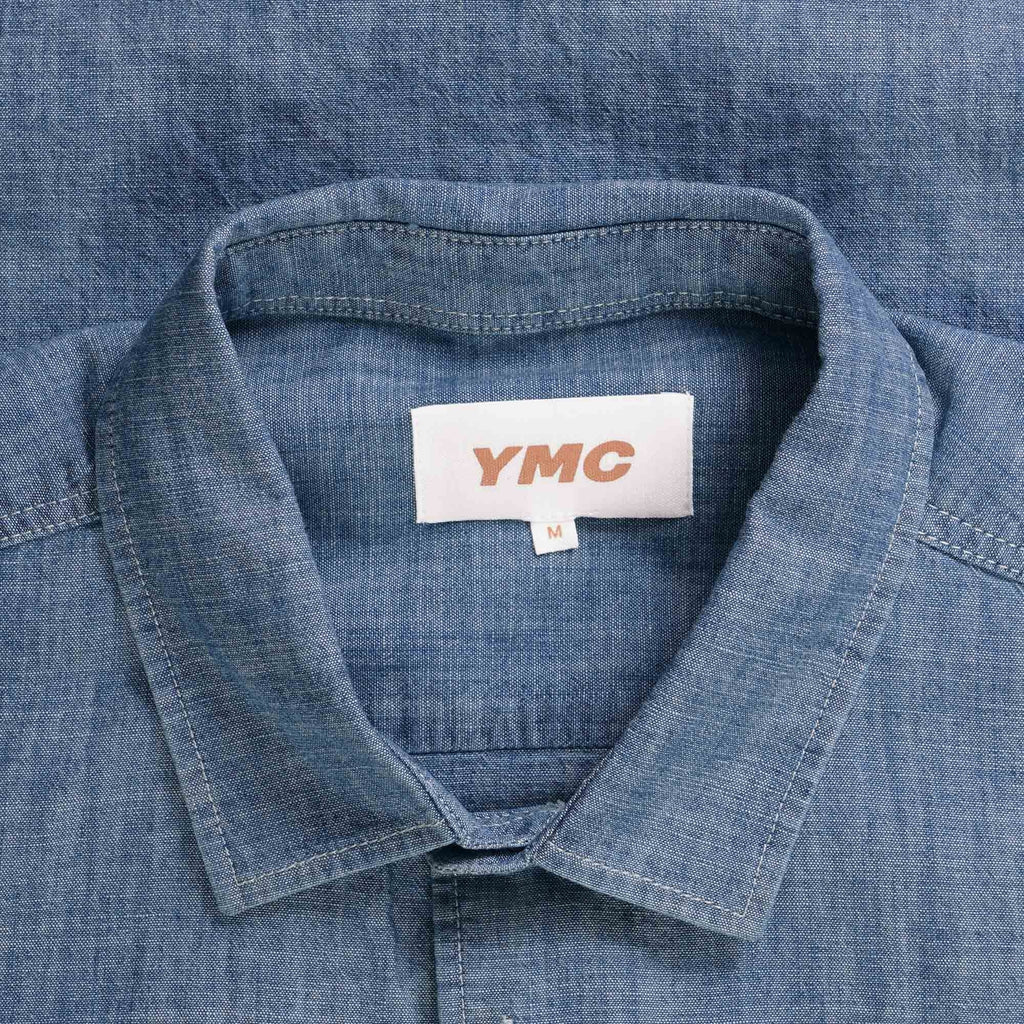 YMC Earth Curtis Chambray Shirt - Light Indigo