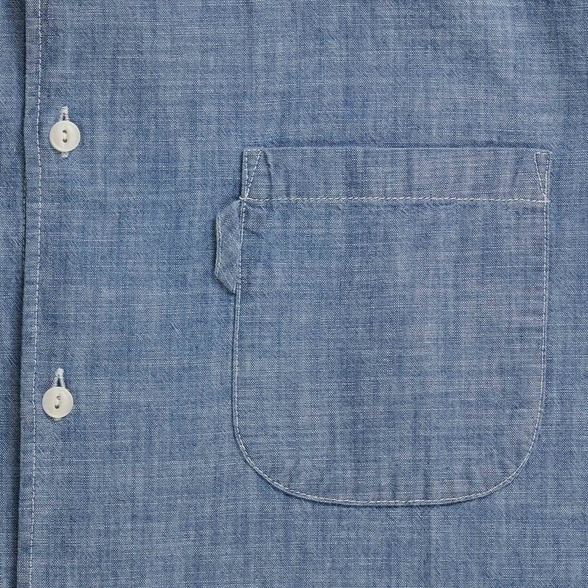 YMC Earth Curtis Chambray Shirt - Light Indigo