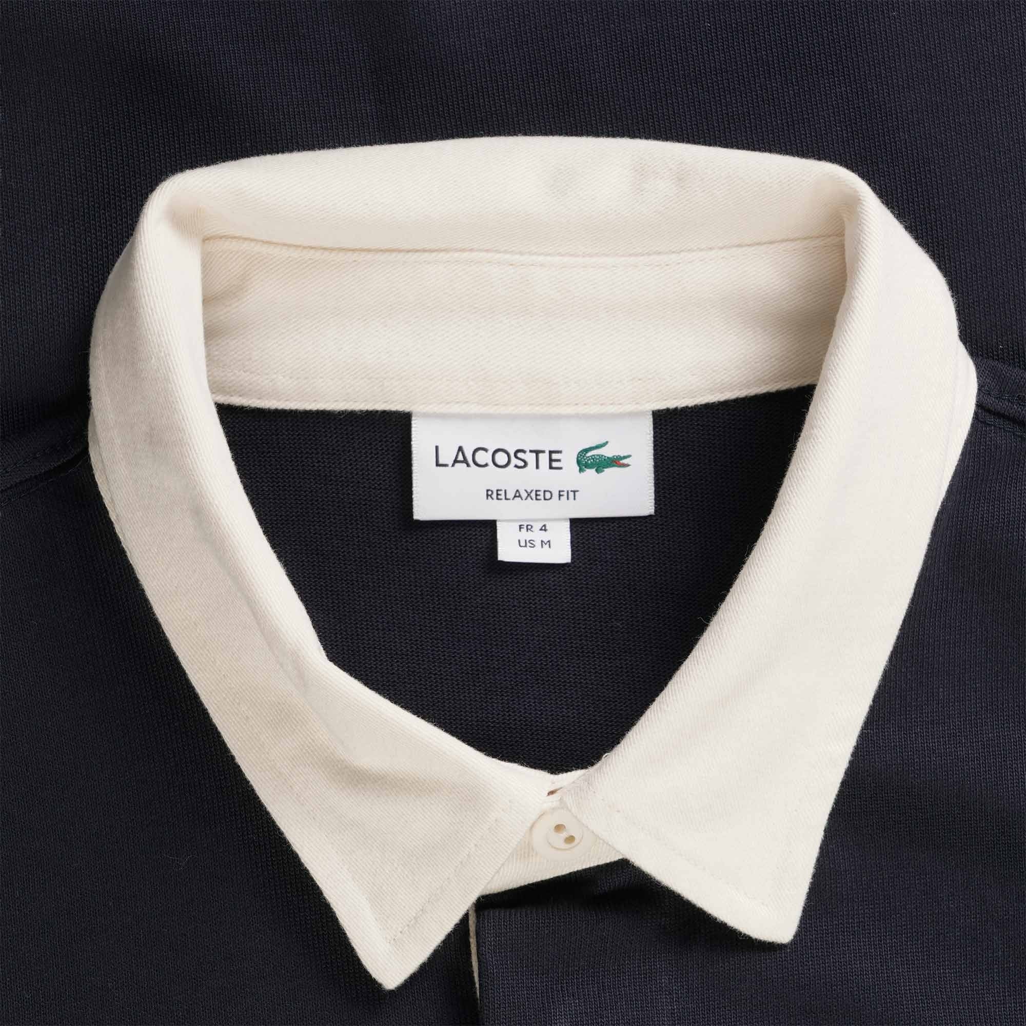 Lacoste Rugby-Style Colour Block Polo Shirt - Navy