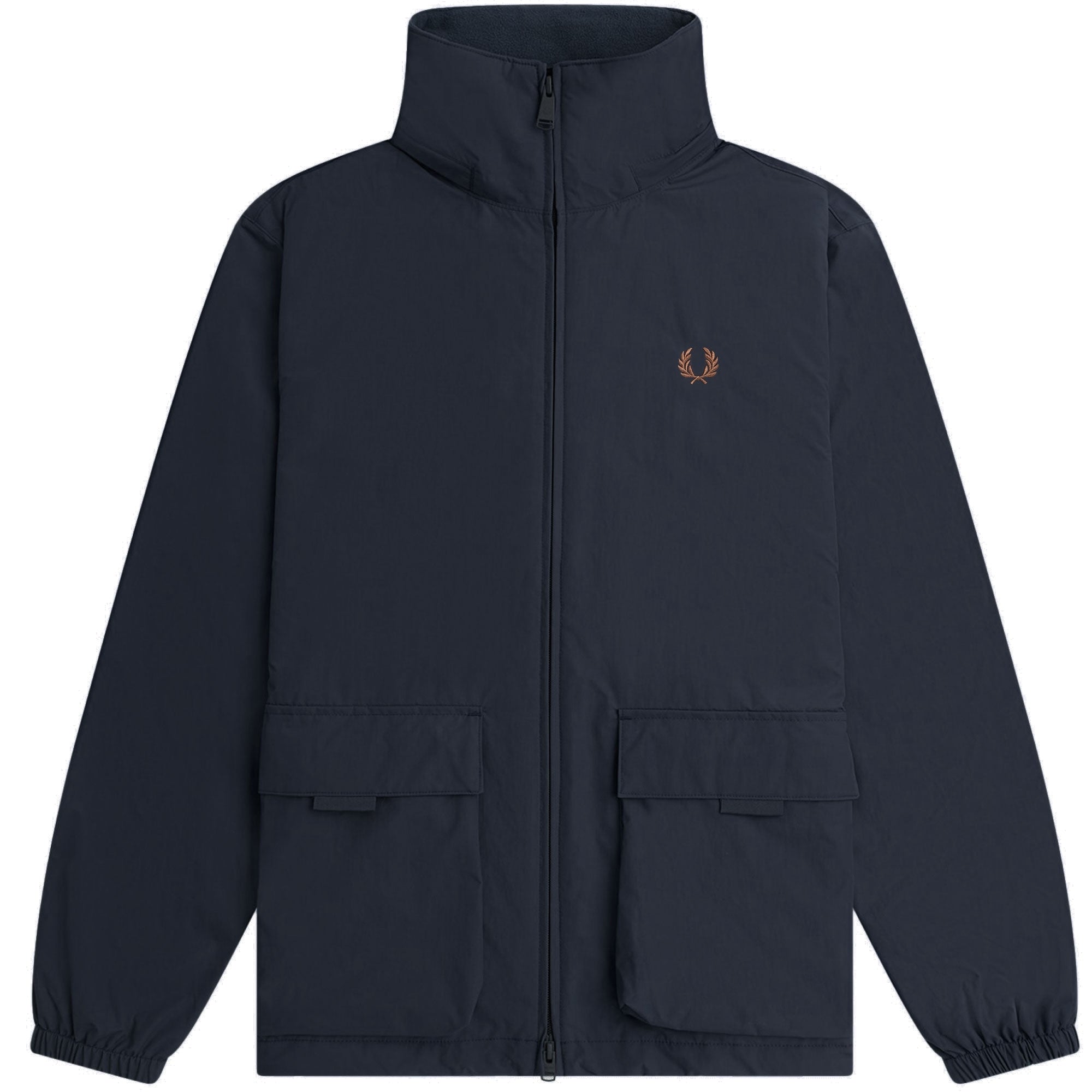 Perry Fred Perry Patch Pocket Zip Through Jacket - Navy – Stuarts London