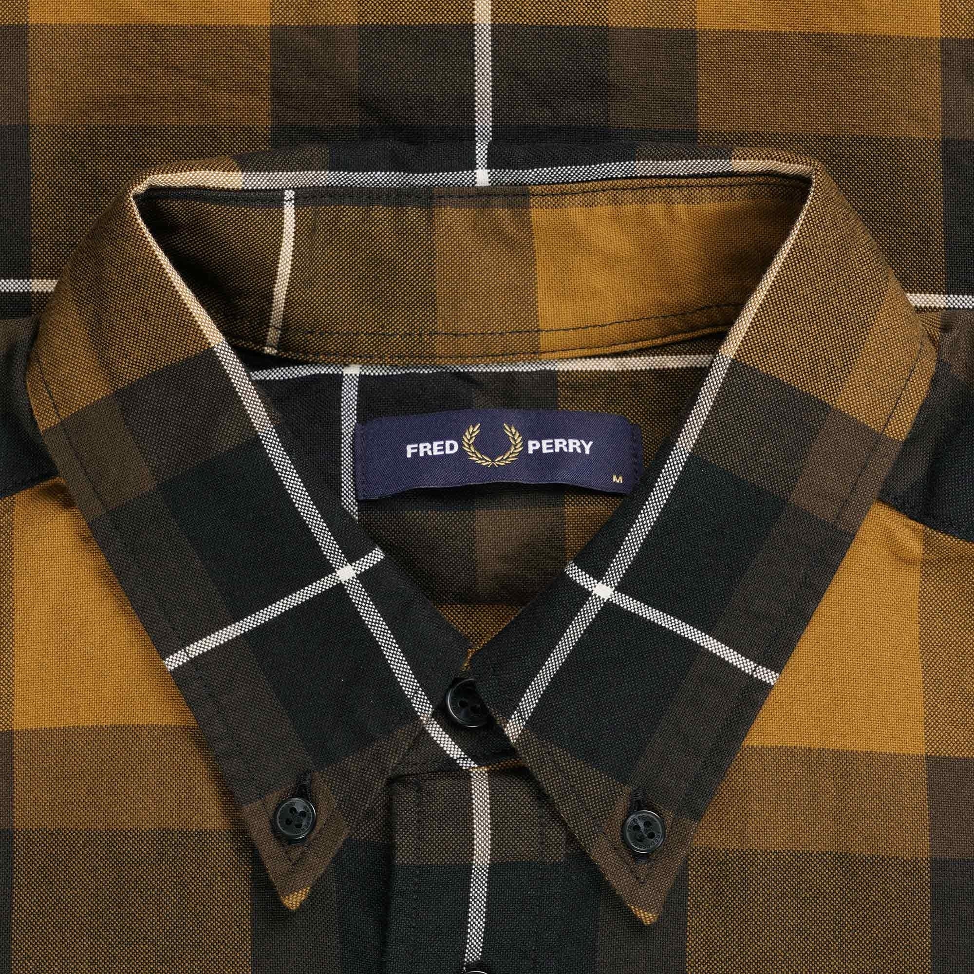 Fred Perry Tartan Shirt - Dark Caramel