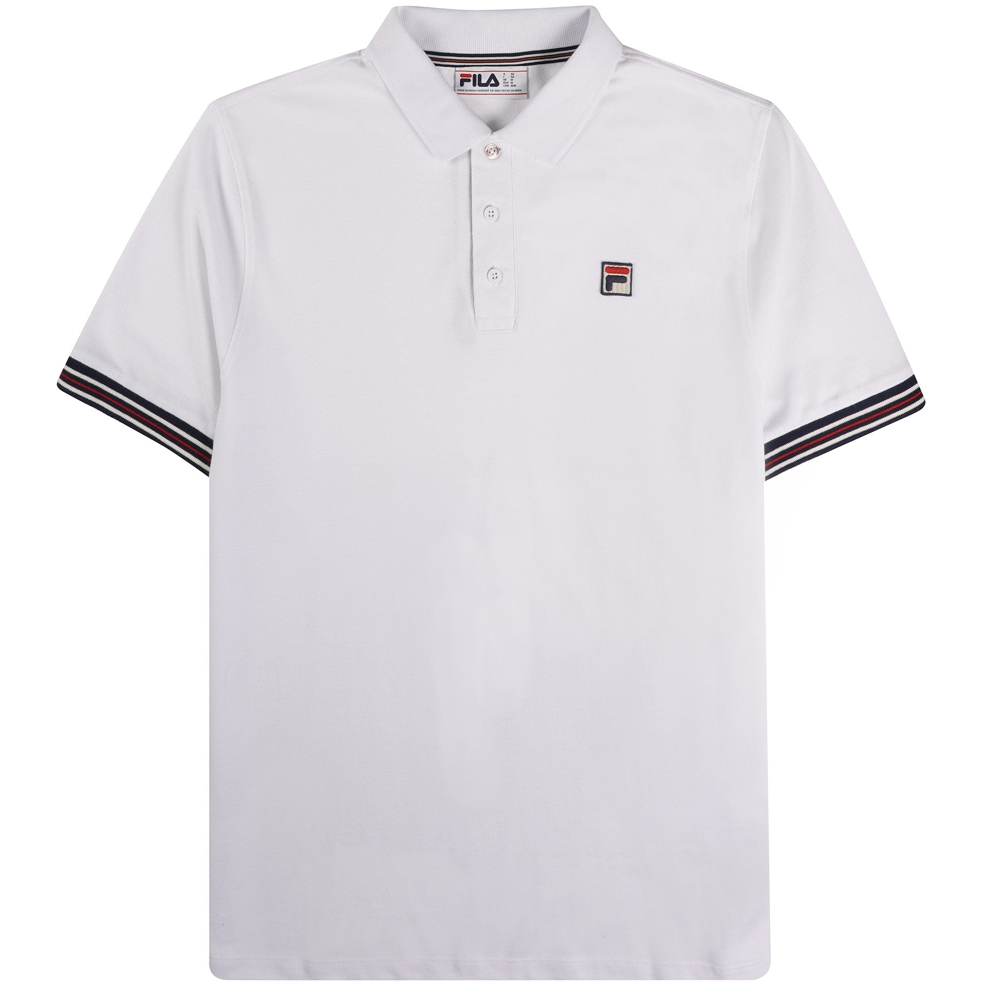 Fila Vintage Omari Heritage Stripe Polo Shirt - White