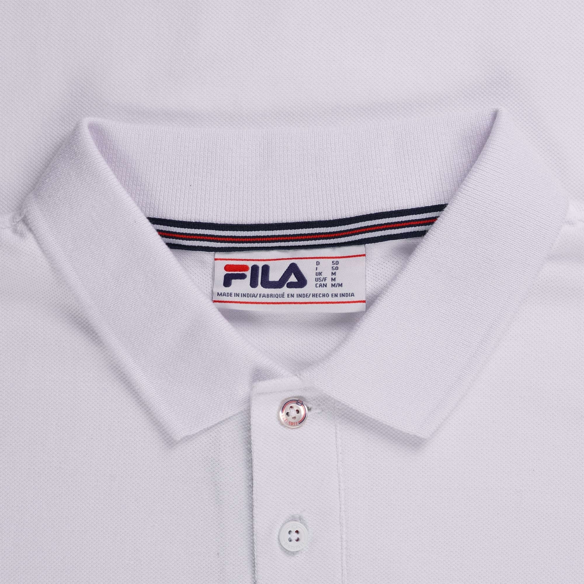 Fila Vintage Omari Heritage Stripe Polo Shirt - White