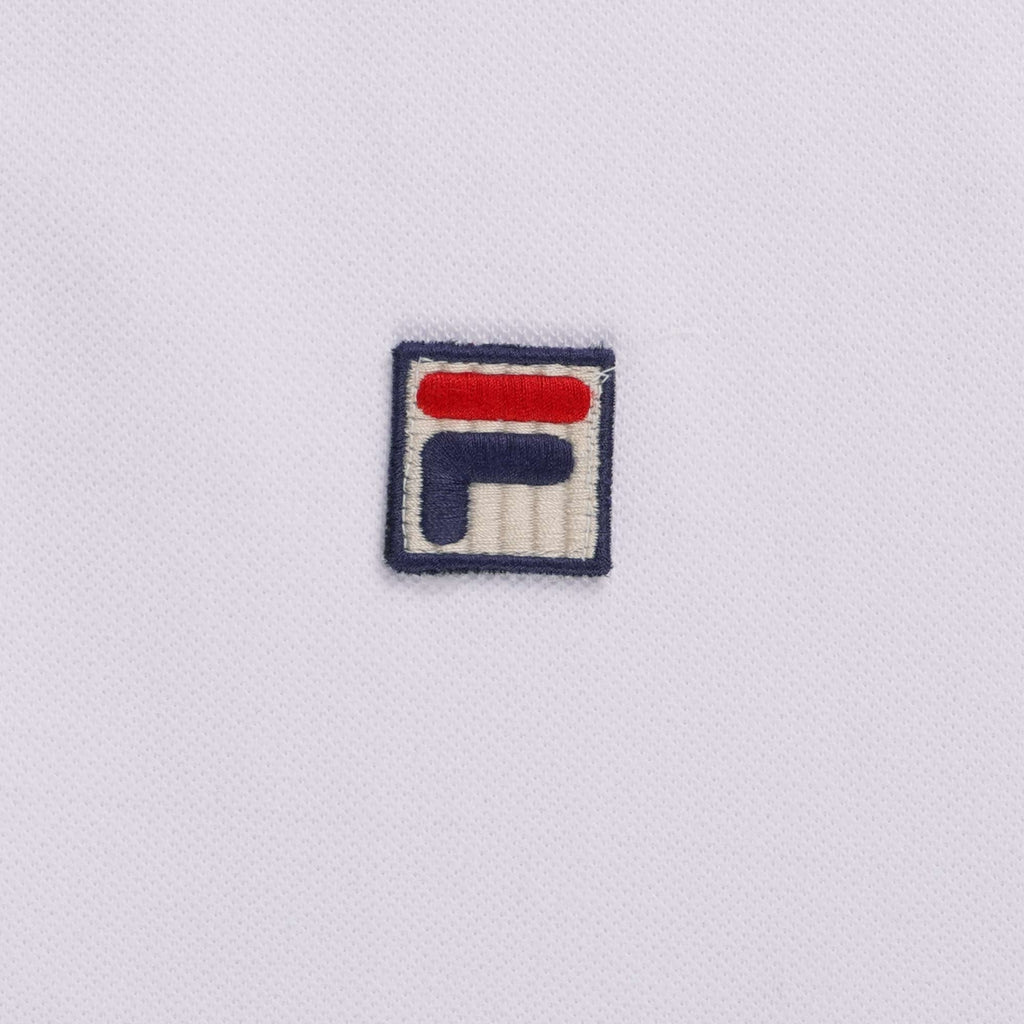 Fila Vintage Omari Heritage Stripe Polo Shirt - White