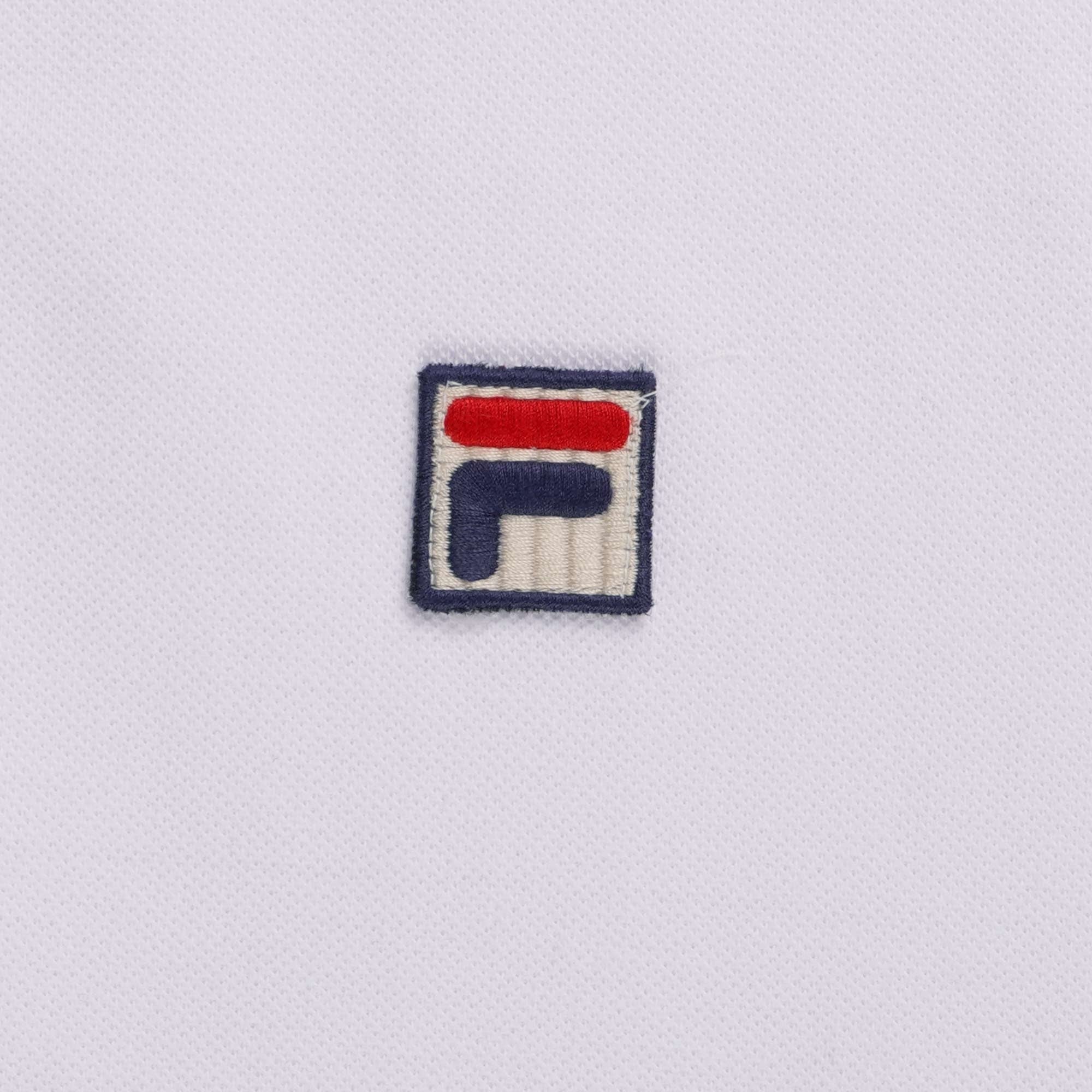 Fila Vintage Omari Heritage Stripe Polo Shirt - White