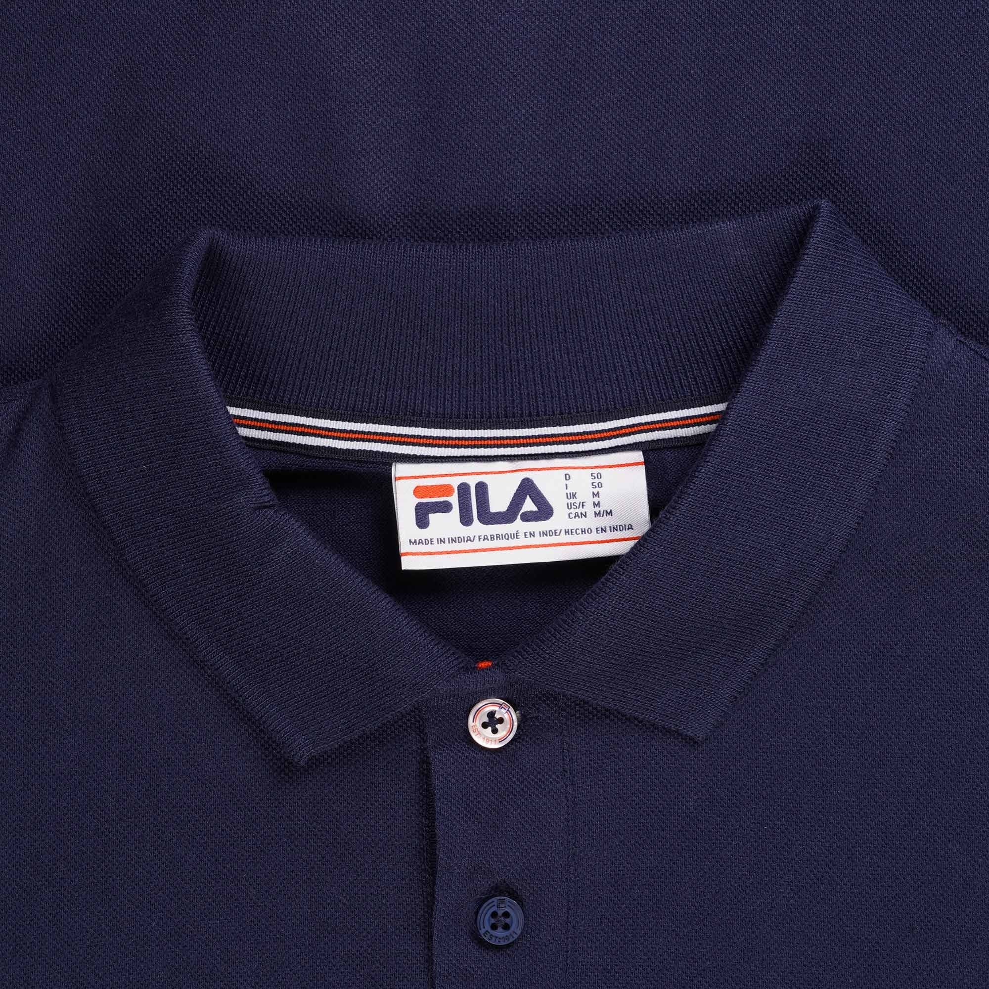 Fila Vintage Omari Heritage Stripe Polo Shirt - Navy