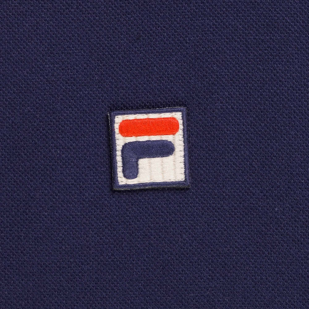 Fila Vintage Omari Heritage Stripe Polo Shirt - Navy