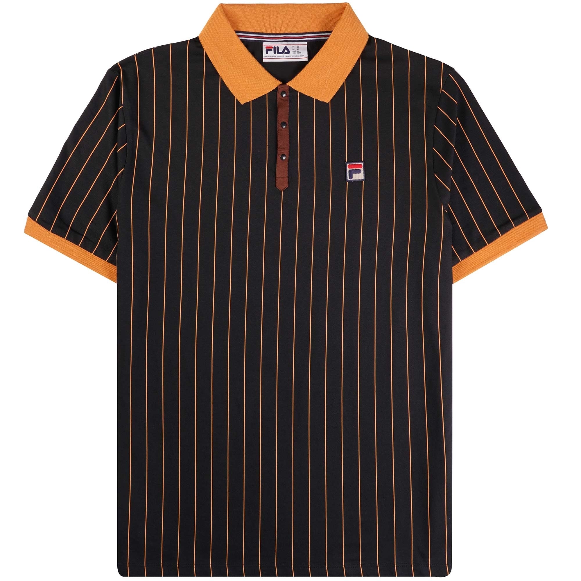 Fila Vintage BB1 Classic Vintage Striped Polo - Black