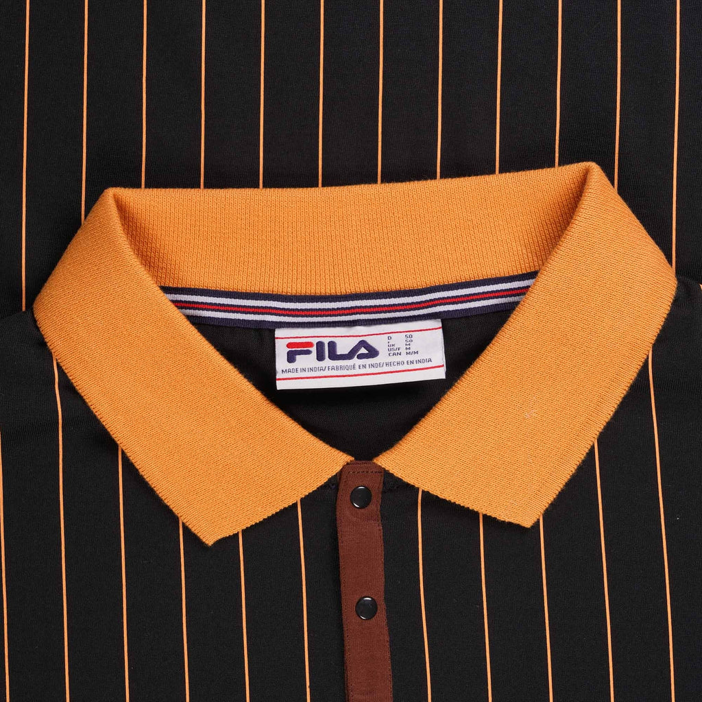Fila Vintage BB1 Classic Vintage Striped Polo - Black