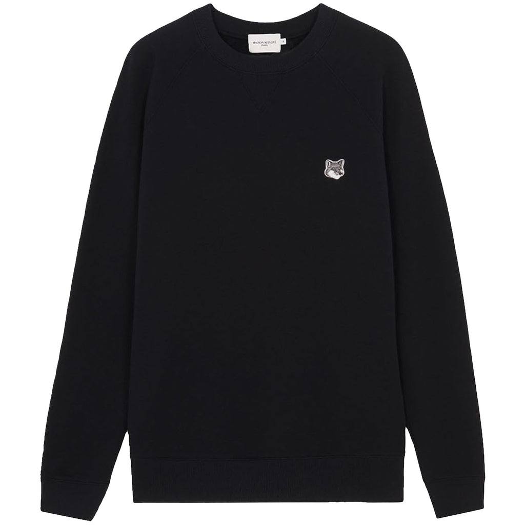 Grey Fox Head Patch Classic Sweatshirt - Black