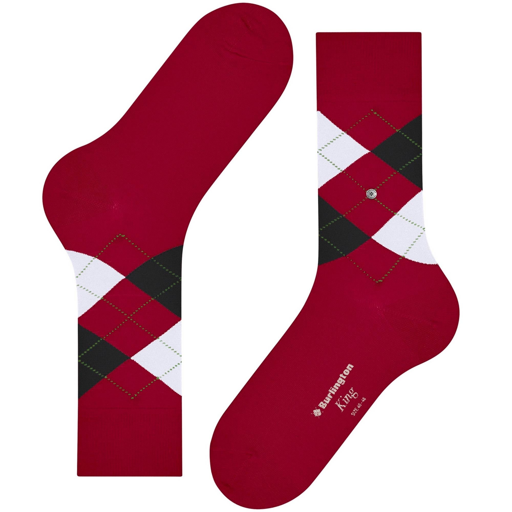 Burlington Socks King Socks - Red and Black