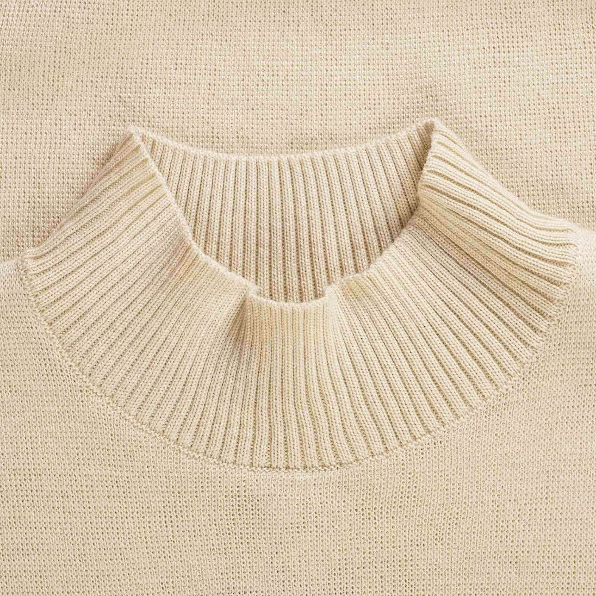Fred Perry Laurel Wreath Mock Neck Jumper - Oatmeal