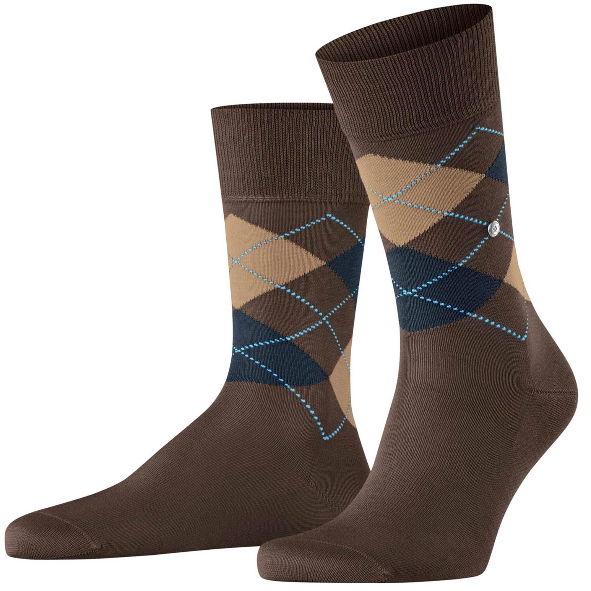 Manchester Socks - Brown and Navy