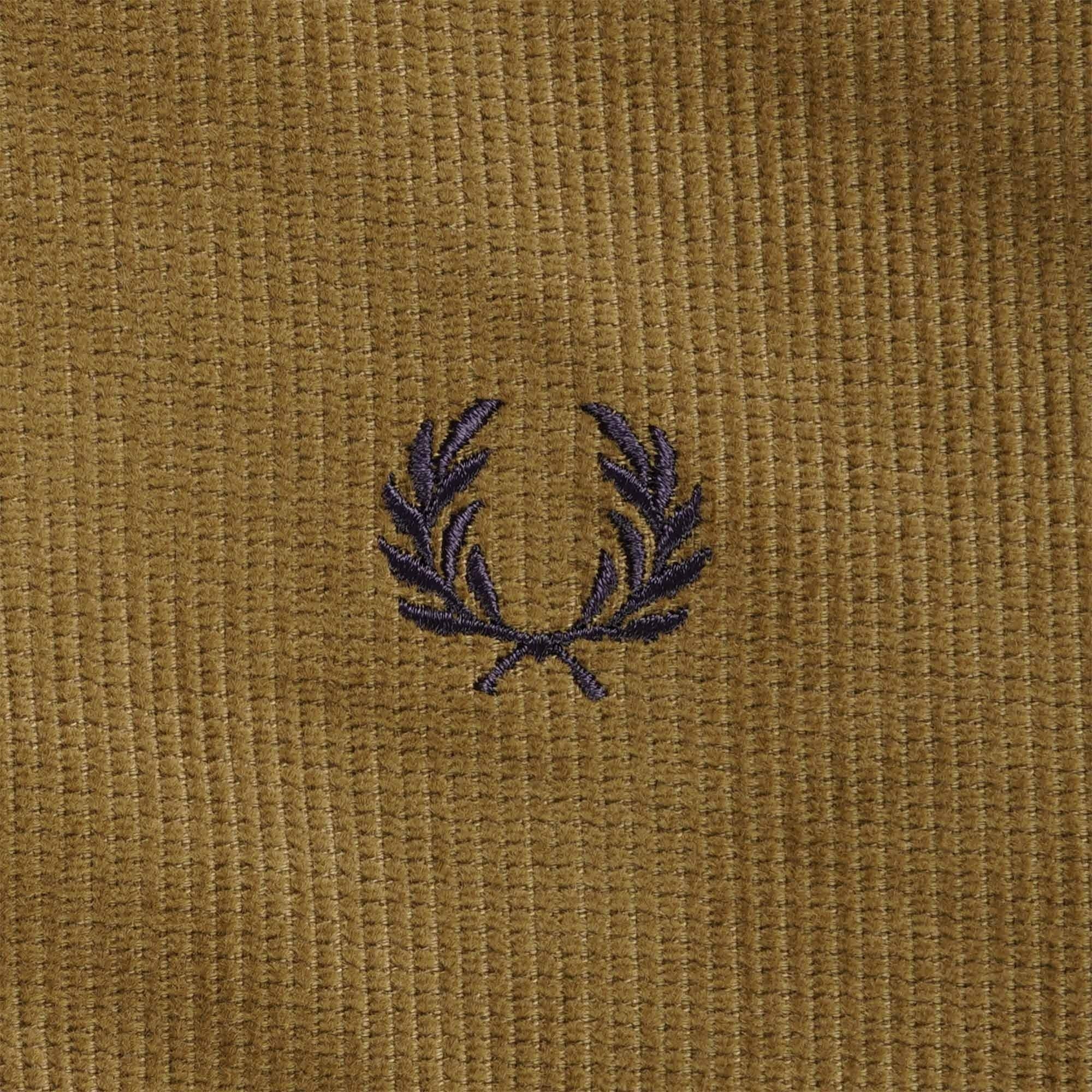 Fred Perry Waffle Cord Tennis Bomber Jacket - Shaded Stone