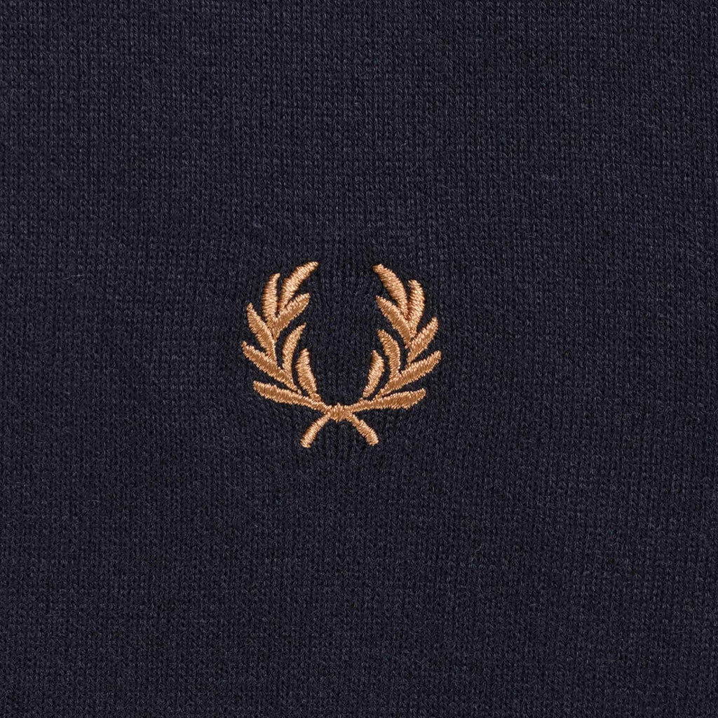 Fred Perry Long Sleeve Knitted Polo Shirt - Navy