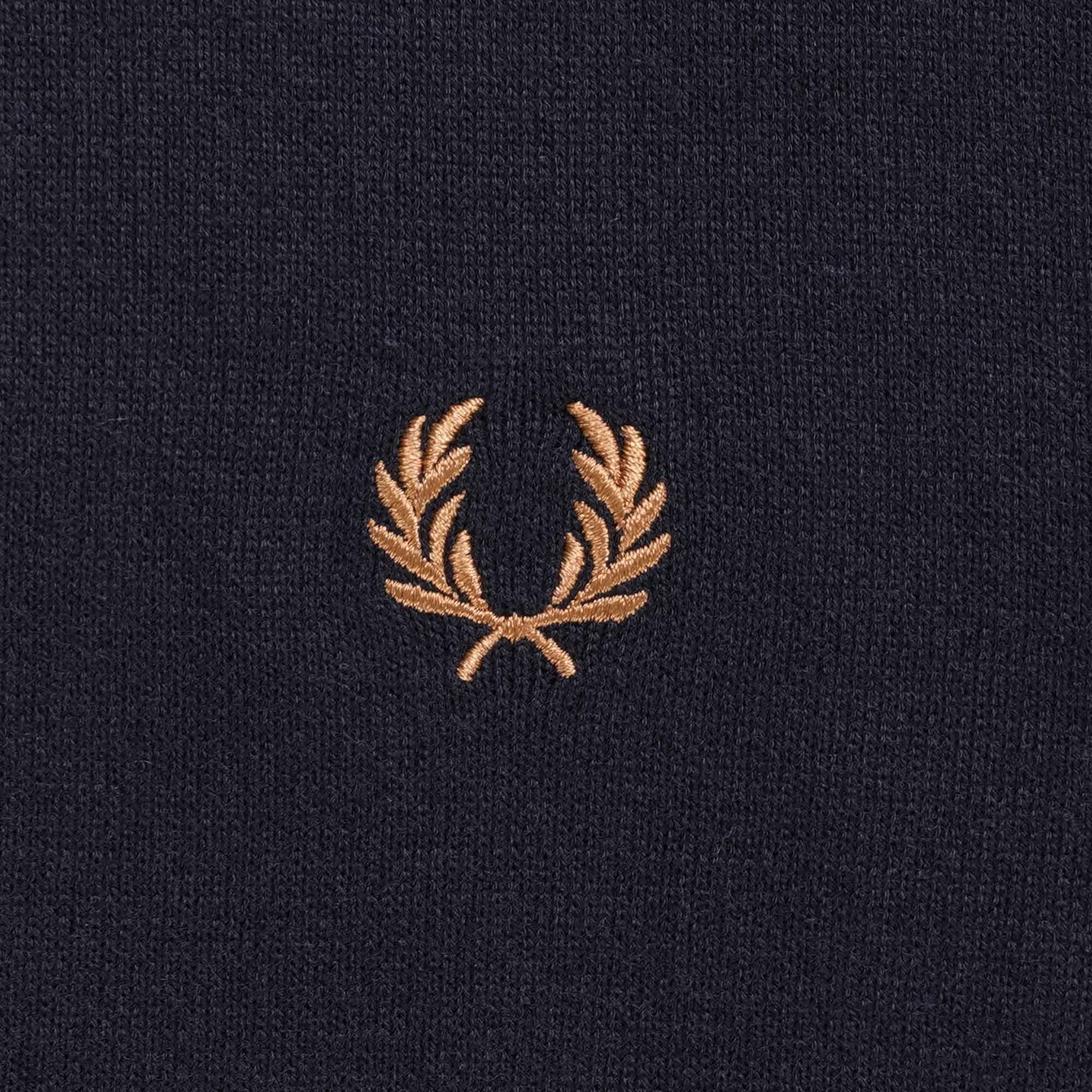 Fred Perry Long Sleeve Knitted Polo Shirt - Navy