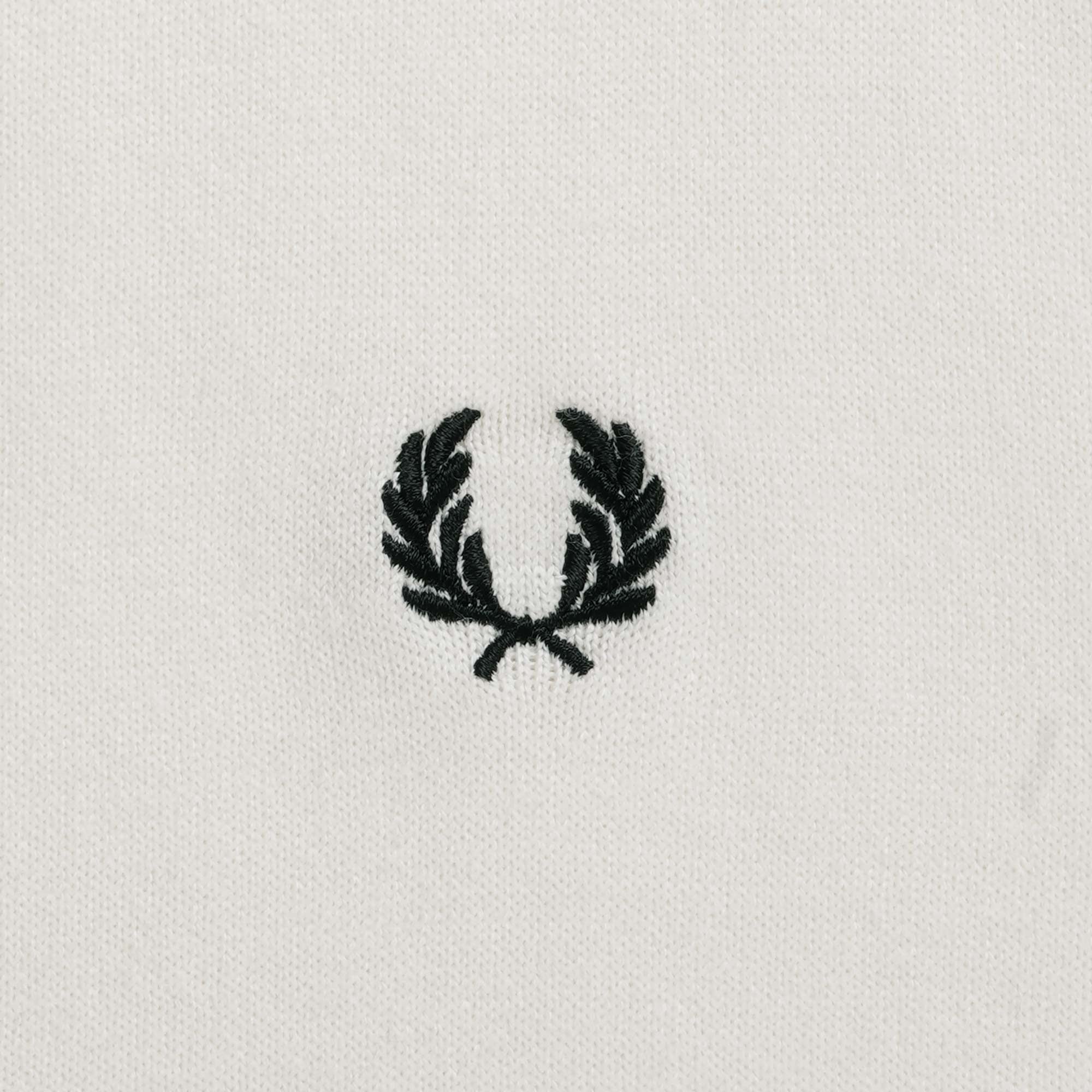Fred Perry Long Sleeve Knitted Polo Shirt - Ecru