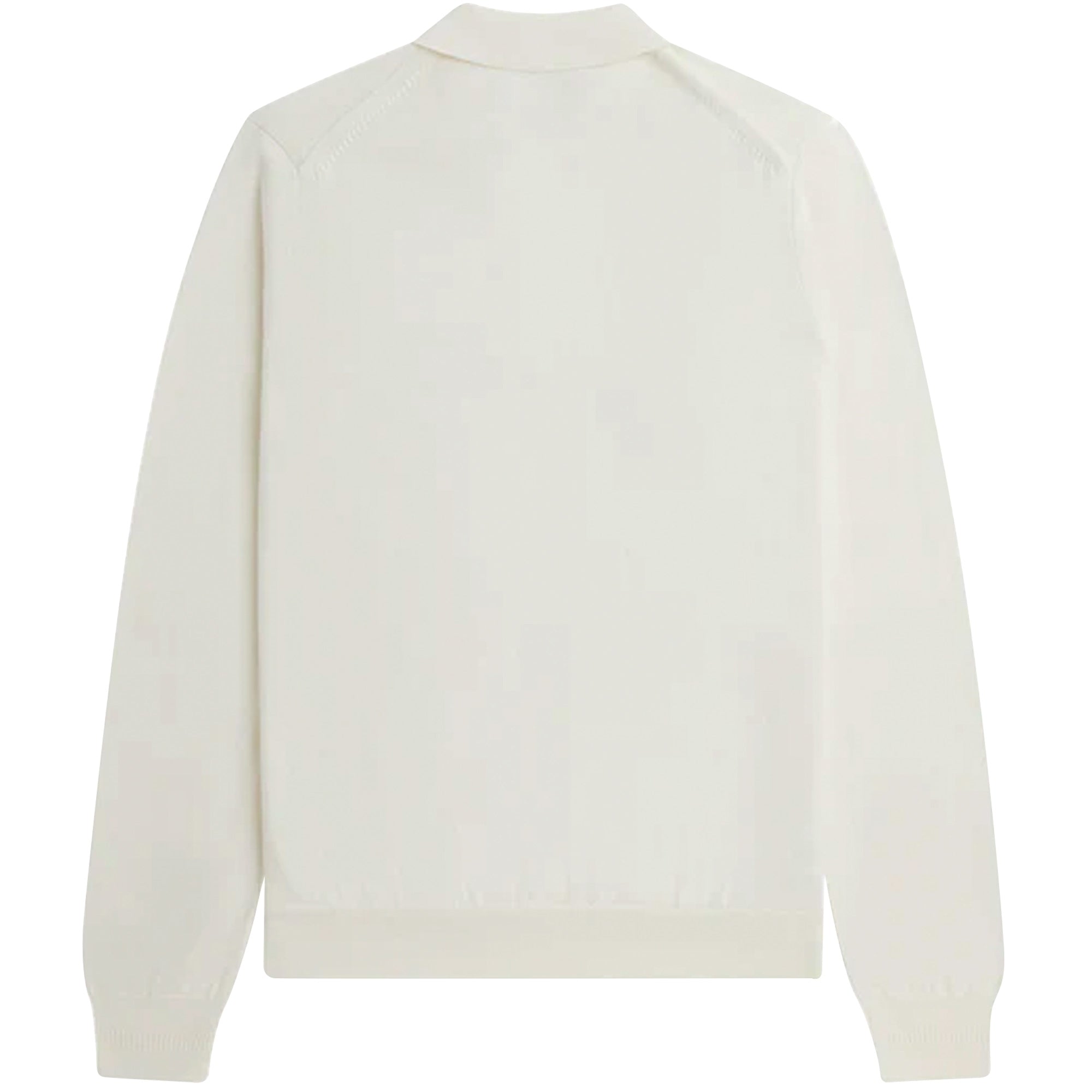 Fred Perry Long Sleeve Knitted Polo Shirt - Ecru