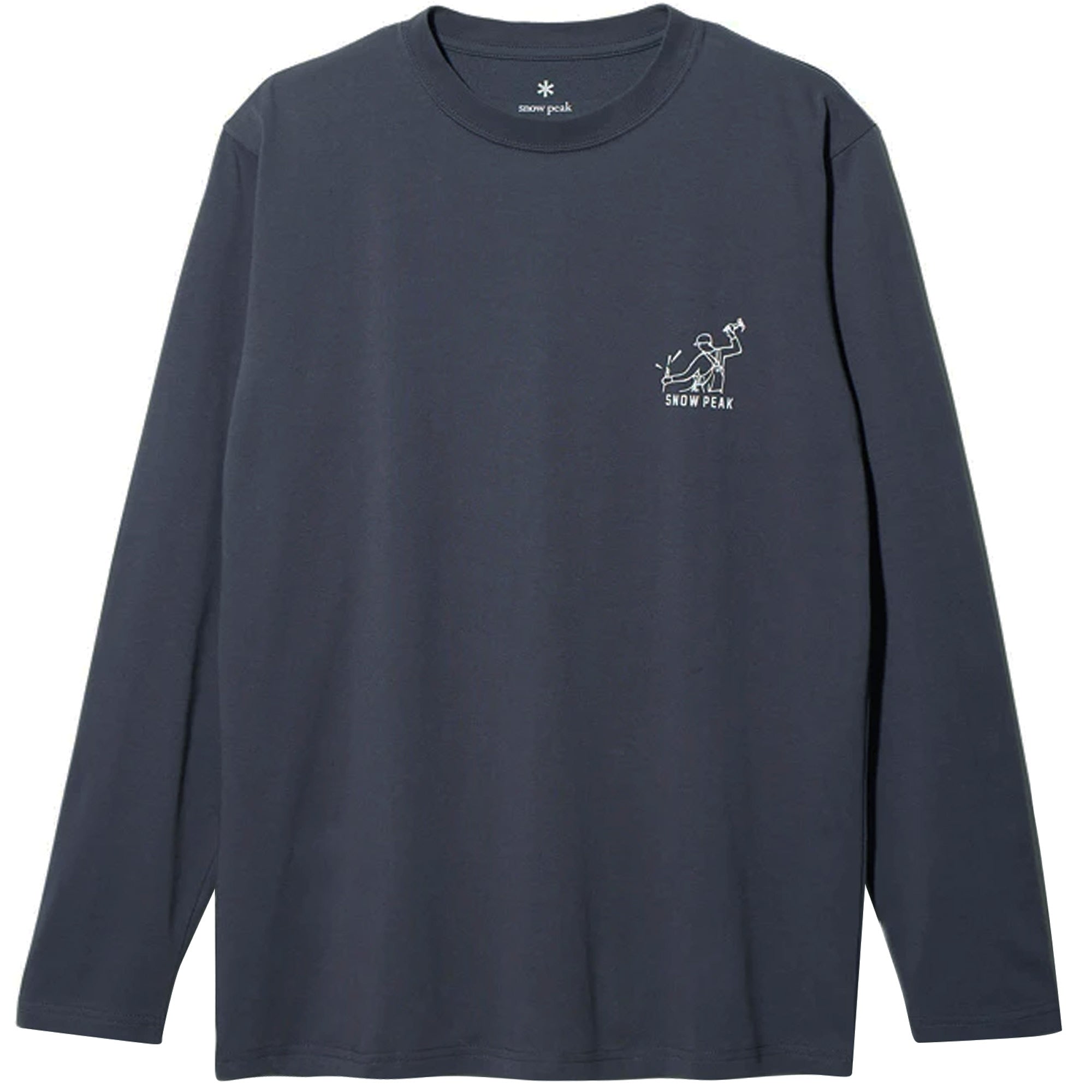 Snow Peak Foam Printed Long Sleeve T Shirt - Charcoal