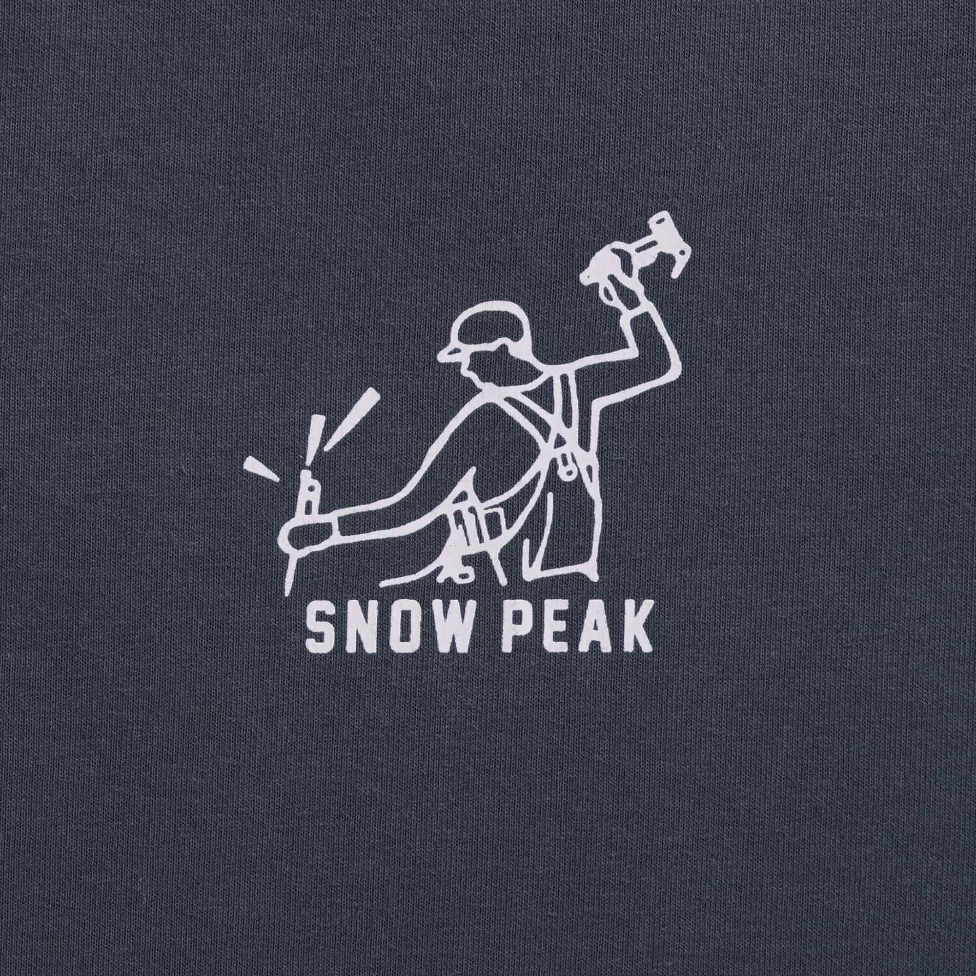 Snow Peak Foam Printed Long Sleeve T Shirt - Charcoal
