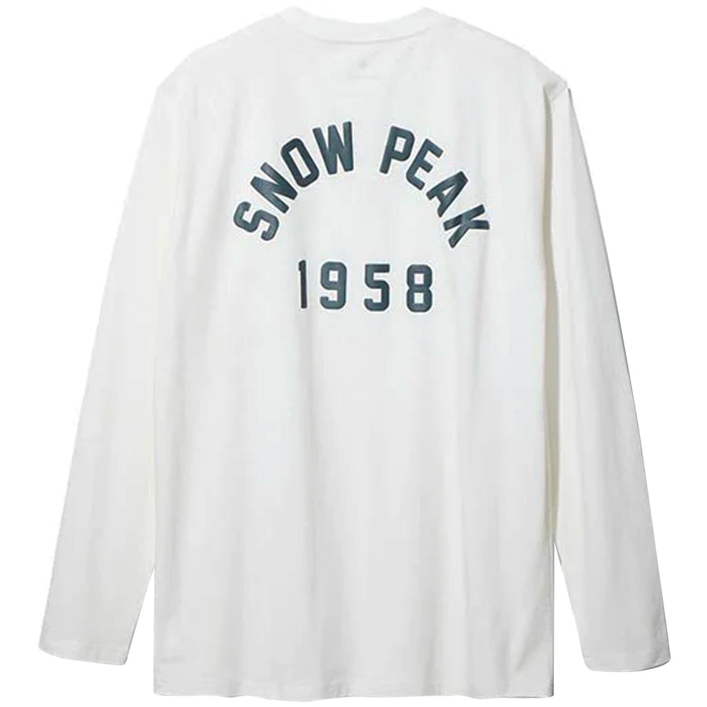 Snow Peak Foam Printed Long Sleeve T Shirt - White