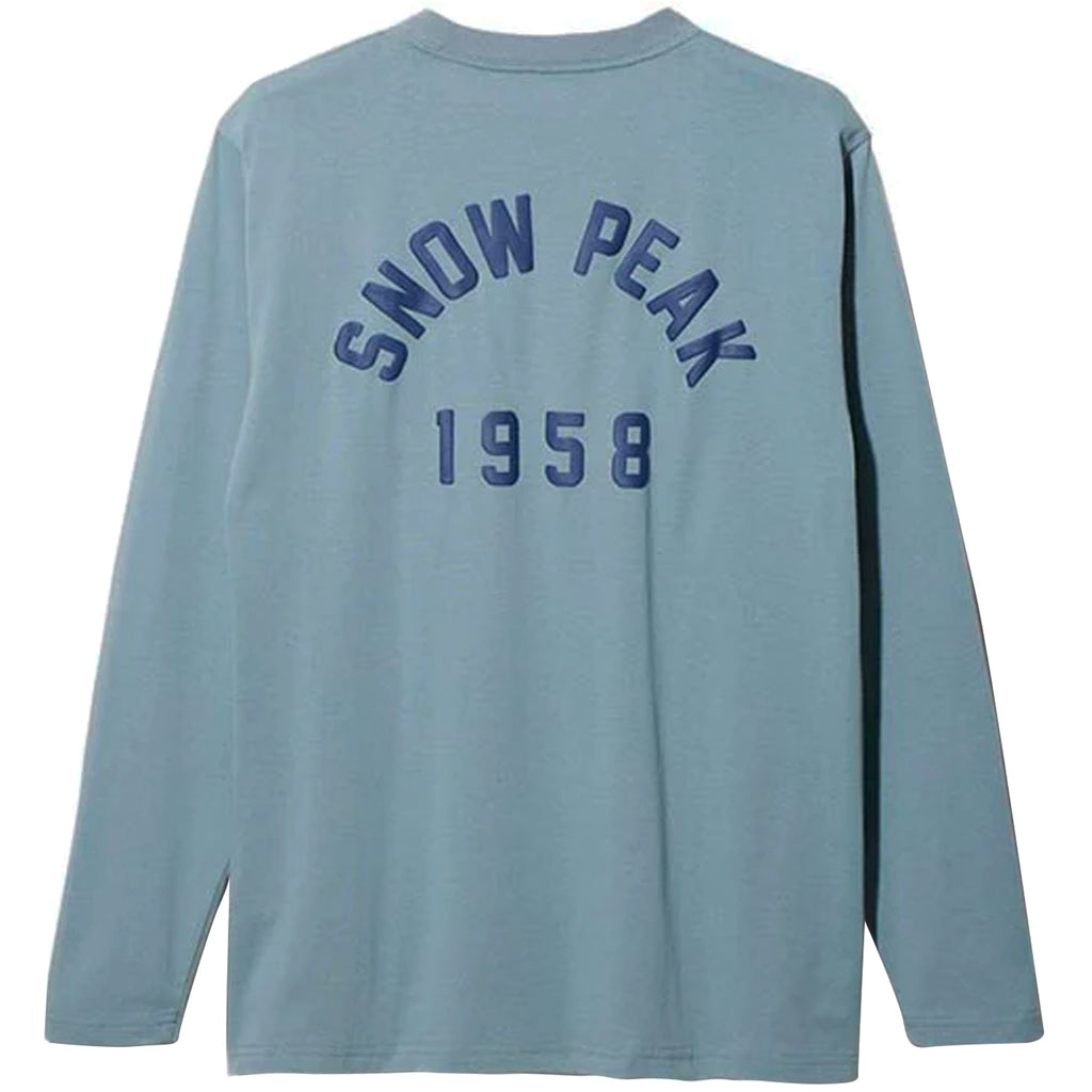 Snow Peak Foam Printed Long Sleeve T Shirt - Sax