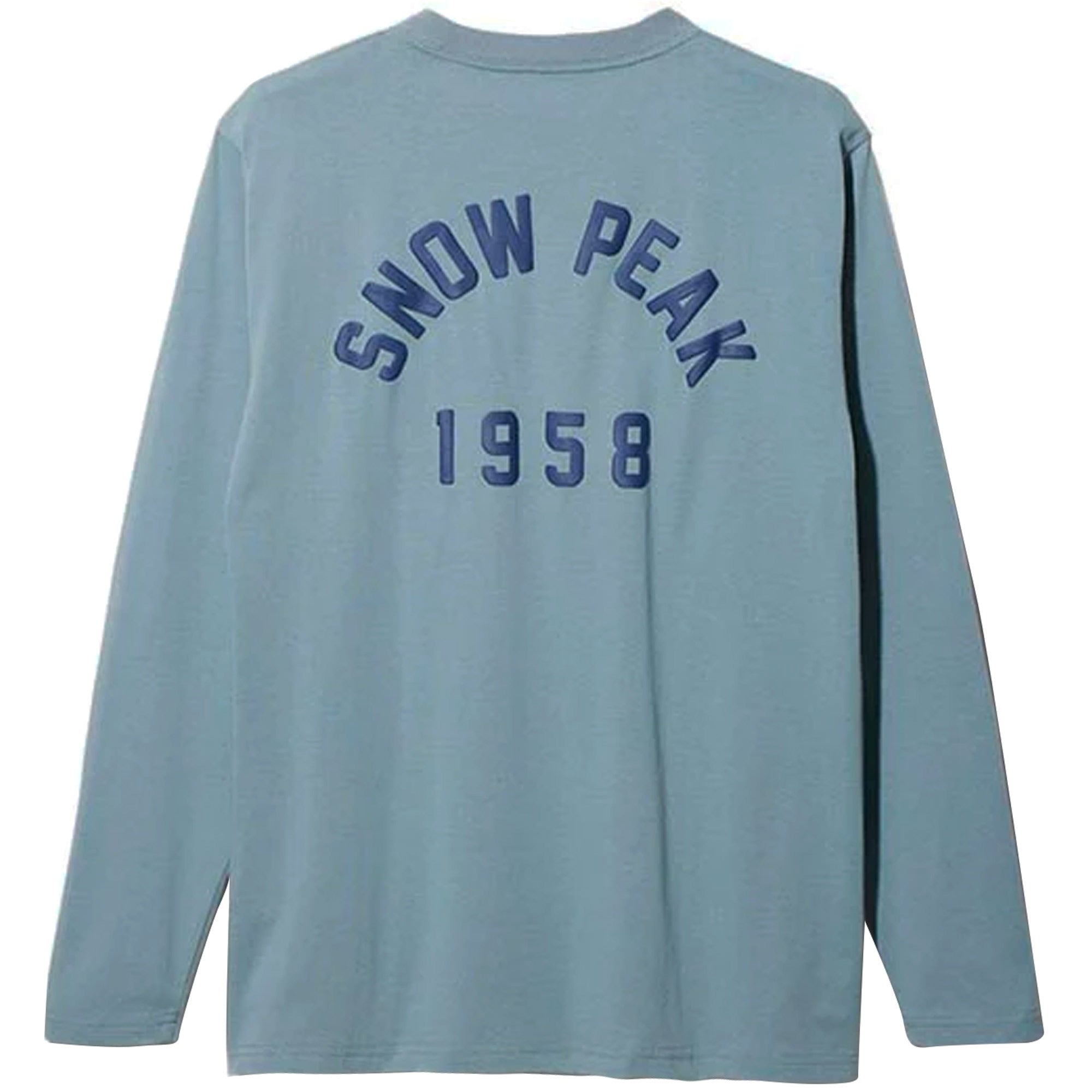 Snow Peak Foam Printed Long Sleeve T Shirt - Sax