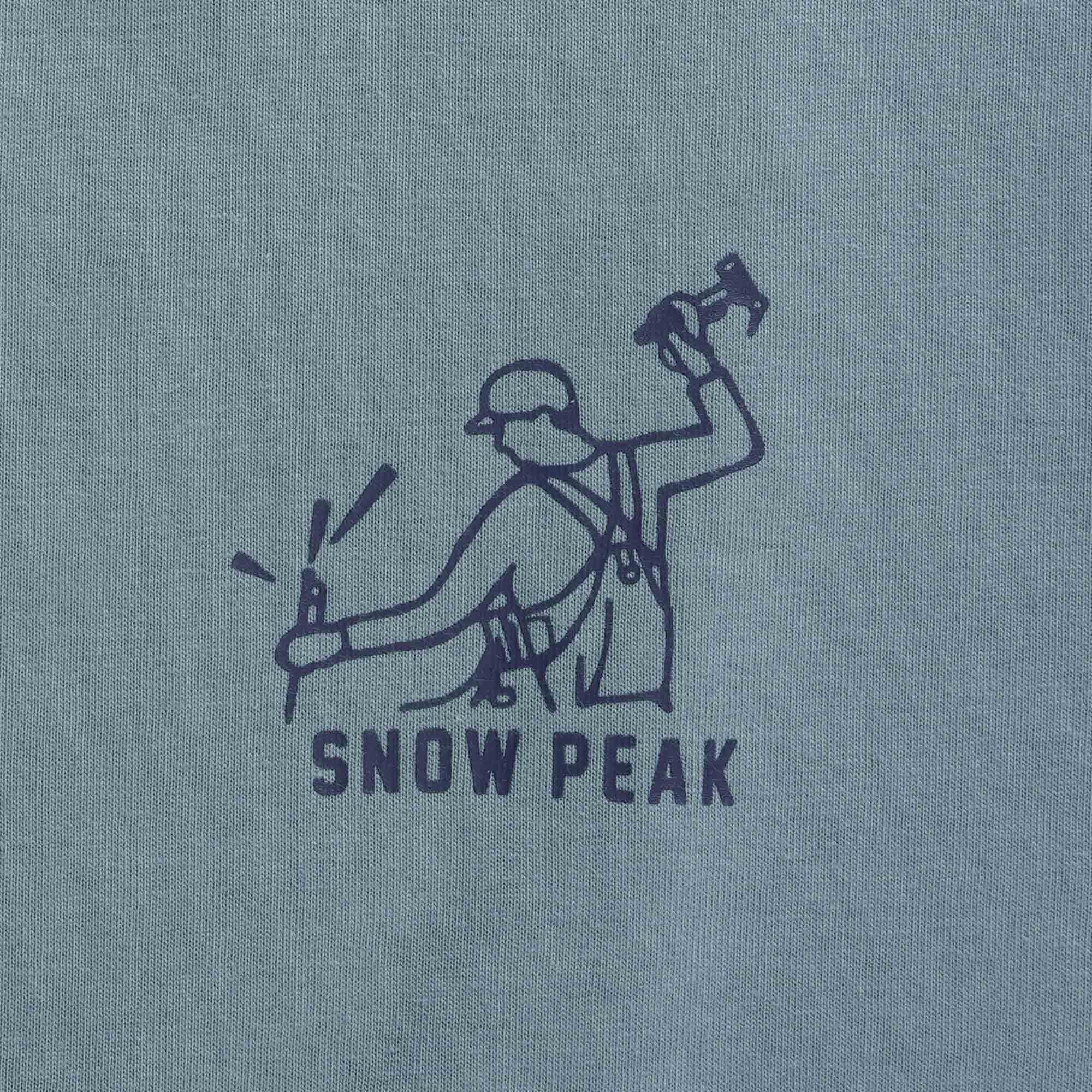 Snow Peak Foam Printed Long Sleeve T Shirt - Sax