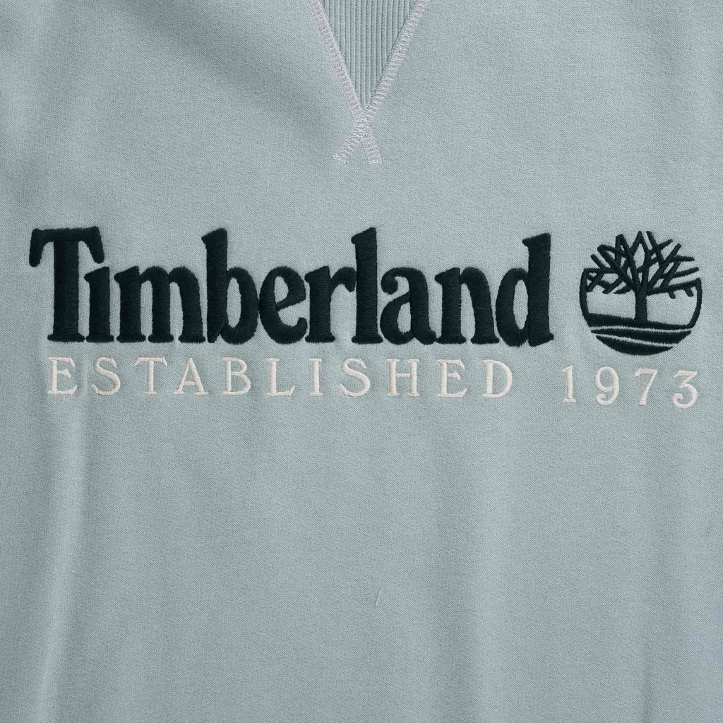 Timberland Logo Sweatshirt - Silver Blue