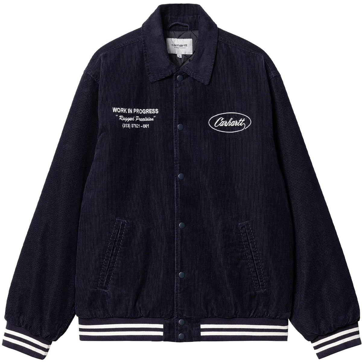 Carhartt WIP Rugged Letterman Jacket - Dark Navy – Stuarts London