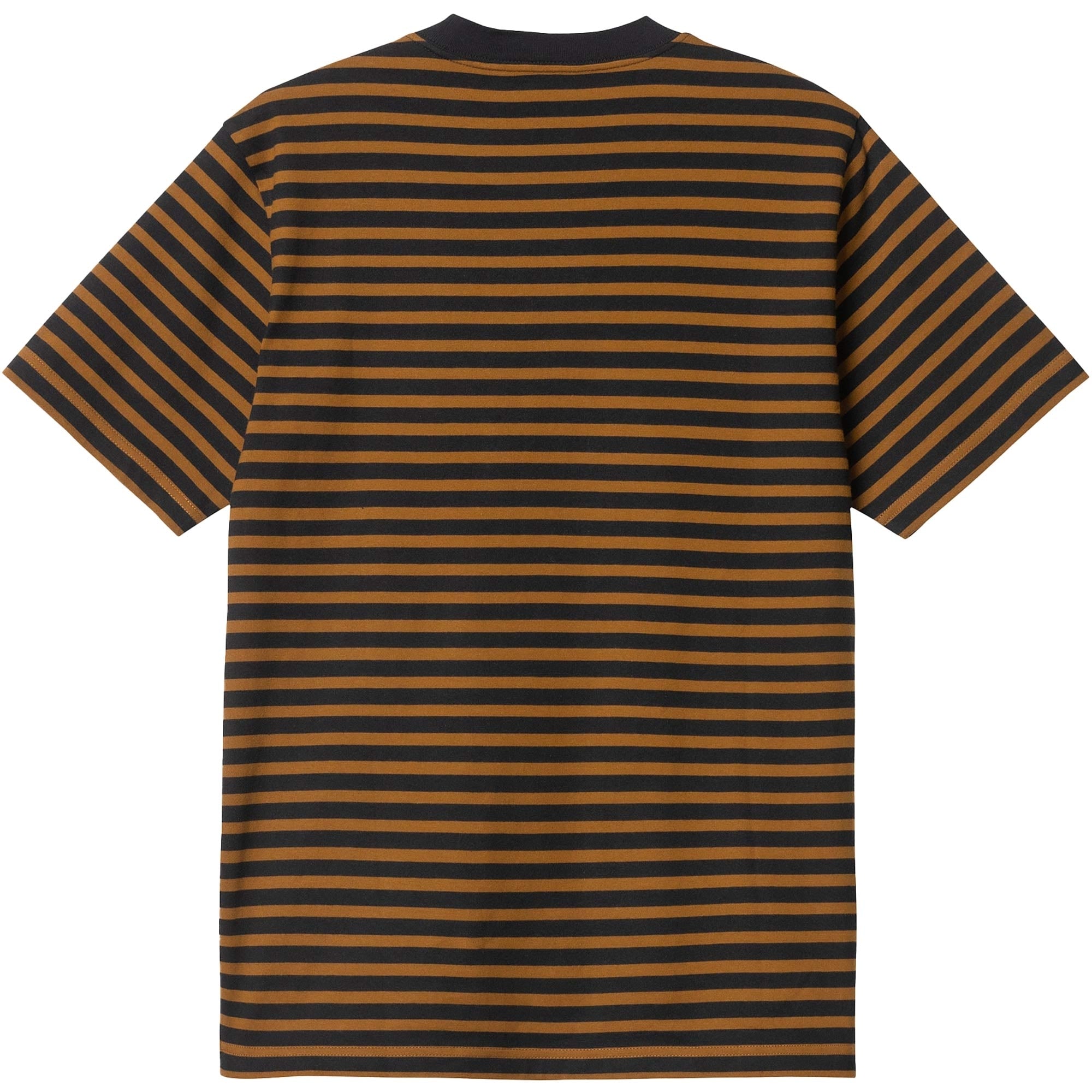 Carhartt WIP Short Sleeve Seidler Pocket T-Shirt - Brown Stripe